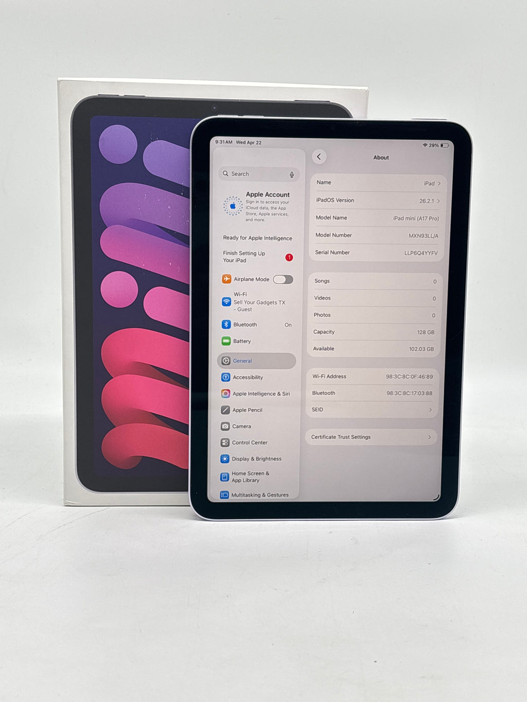 Apple iPad Mini A17 Pro A2993 128GB Wi-Fi - Used