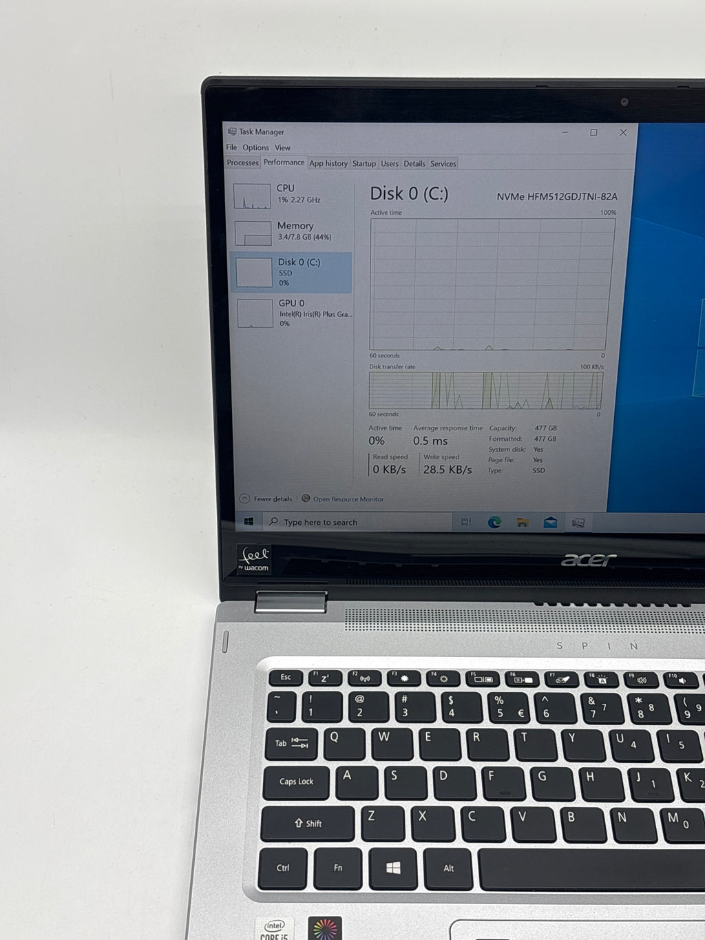 Acer Spin 3 N19W2 i5-1035G4 8GB RAM 512GB SSD