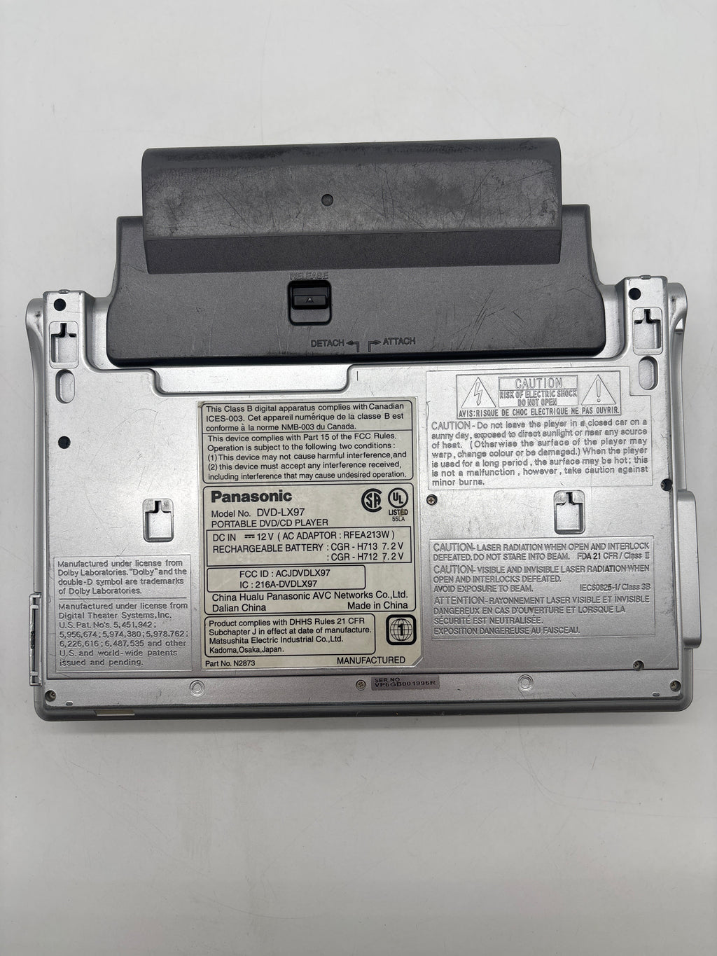 Panasonic DVD-LX97 DVD Player 9" Silver