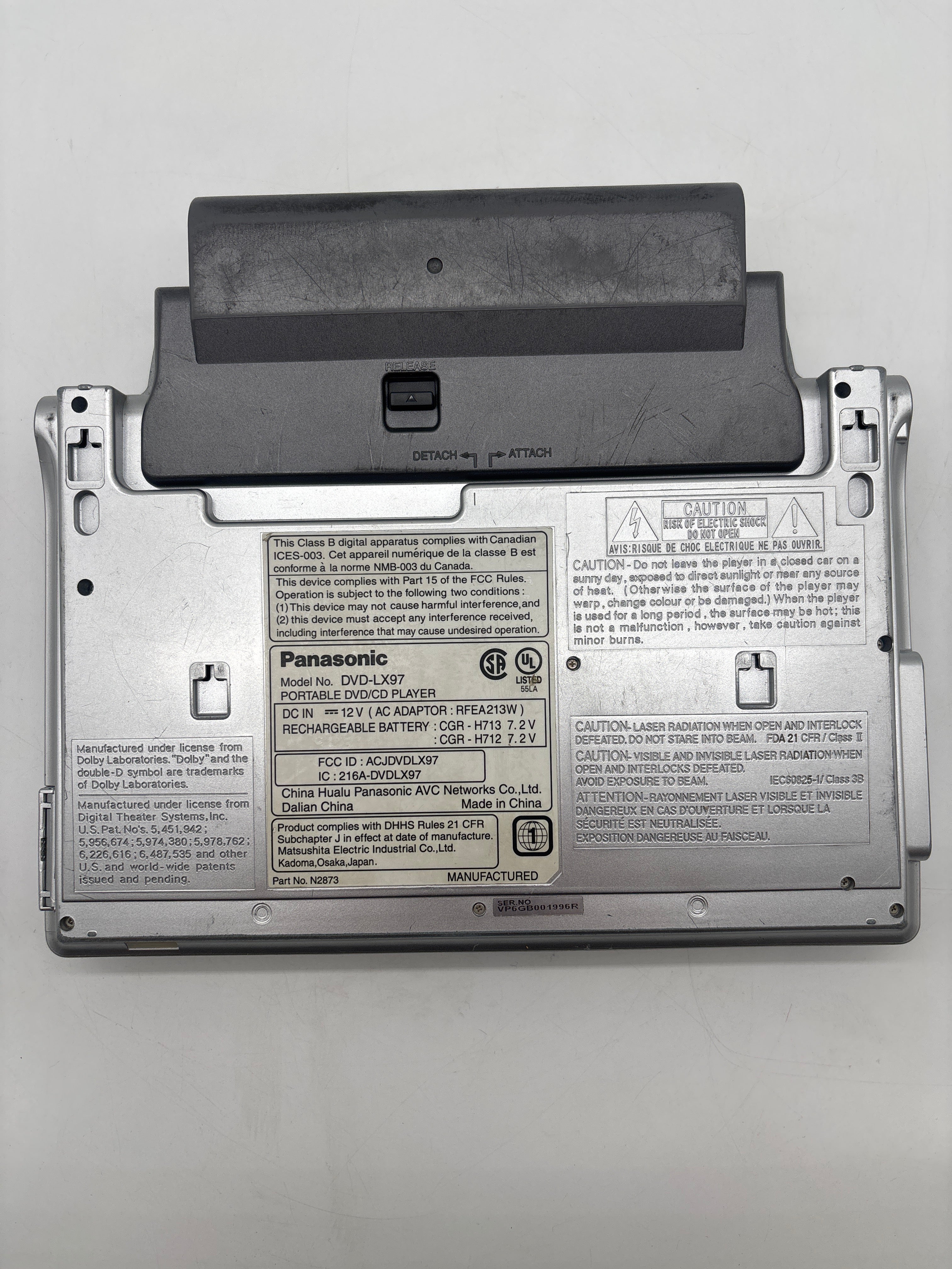 Panasonic DVD-LX97 DVD Player 9" Silver