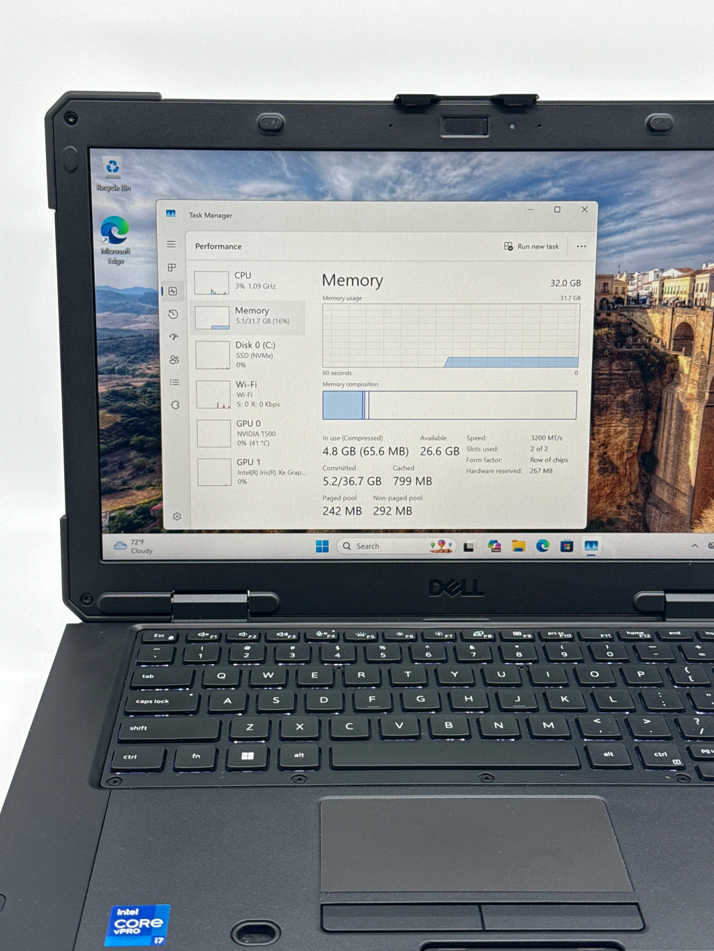 Dell Latitude 5430 Rugged i7-1185G7 32GB RAM 1TB SSD T500 TOUCH