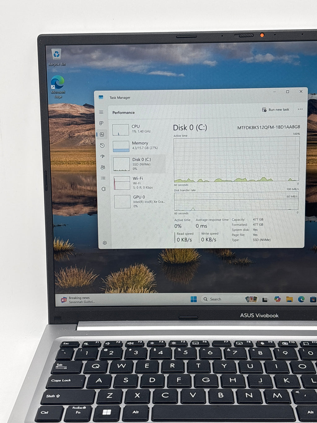 Asus VivoBook F1605Z i7-1255U 16GB RAM 512GB SSD