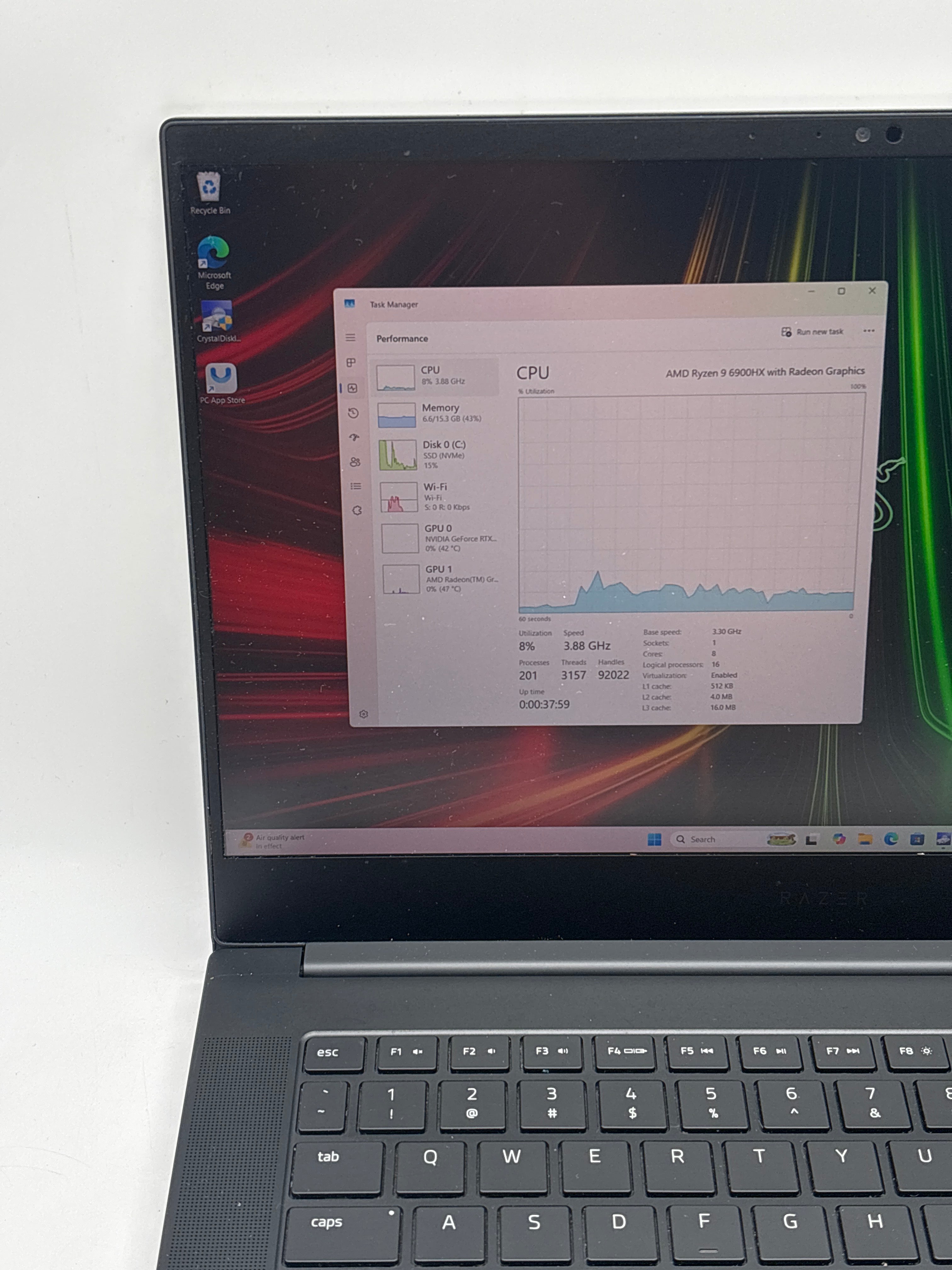 Razer Blade 14 RZ09-0427 Ryzen 9 6900HX 16GB RAM 1TB SSD RTX 3080 Ti