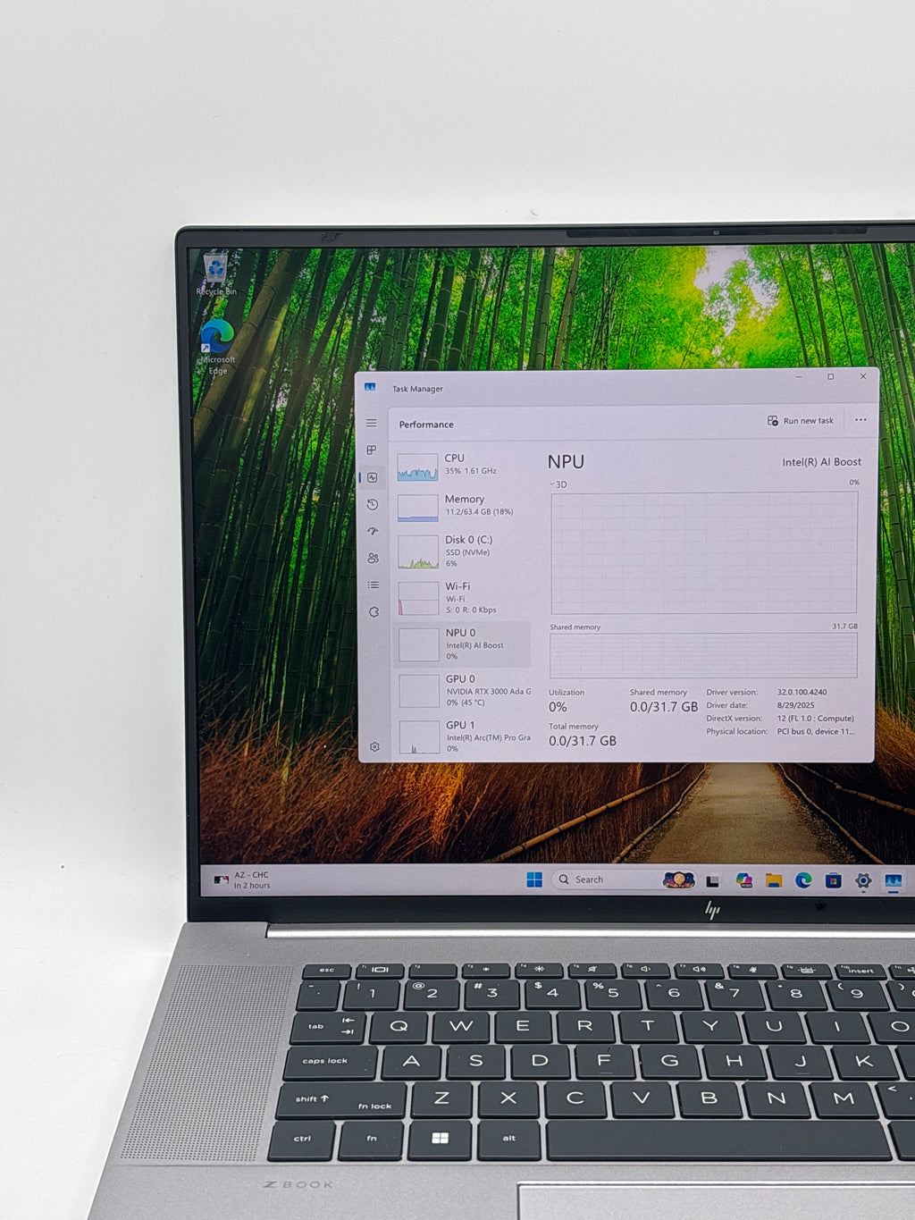 HP ZBook Studio 16 G11 Ultra 7 165H 64GB RAM 1TB SSD RTX 3000