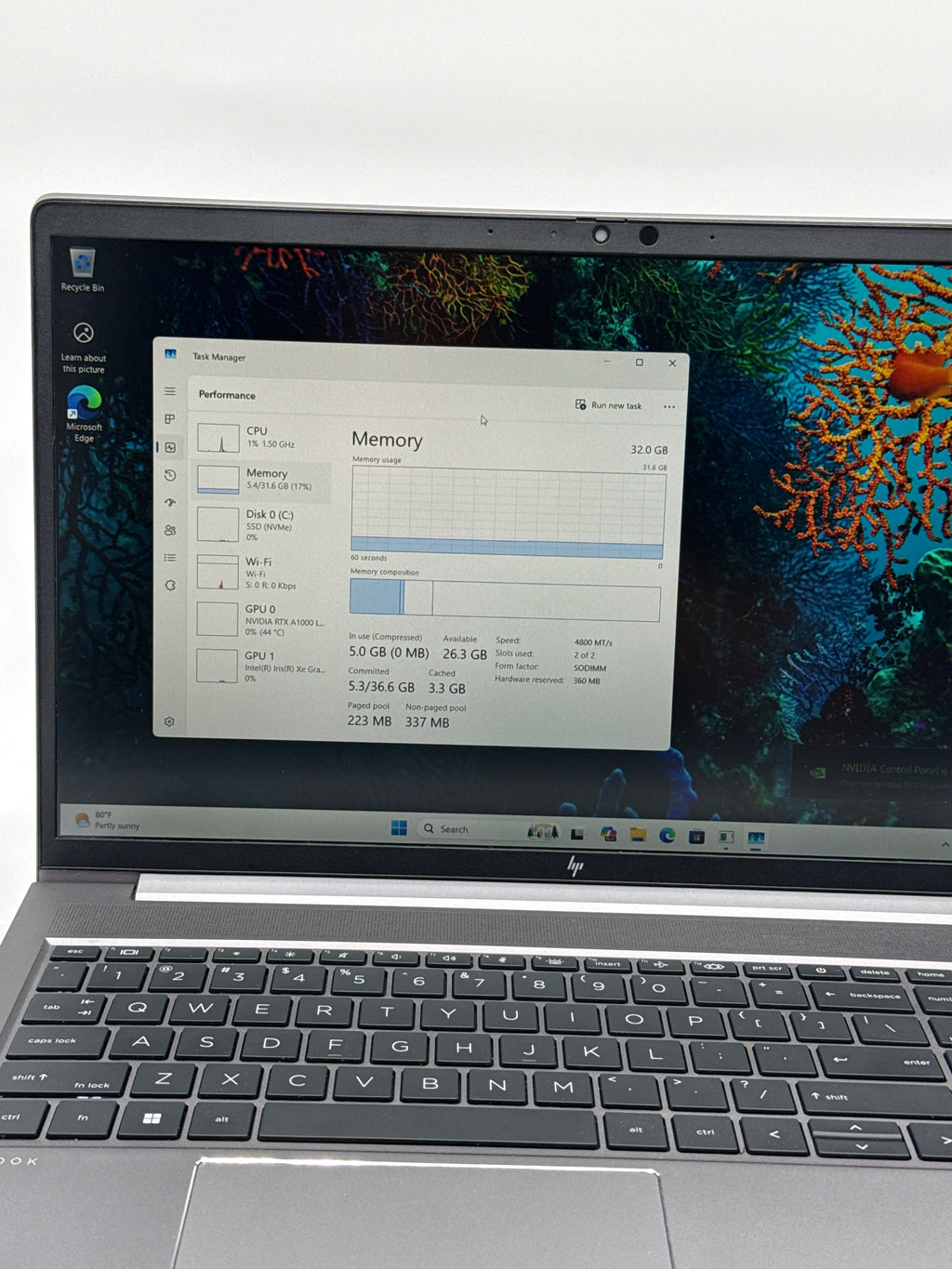 HP ZBook Power 15 G9 i7 12th Gen 32GB RAM 1TB SSD RTX A1000