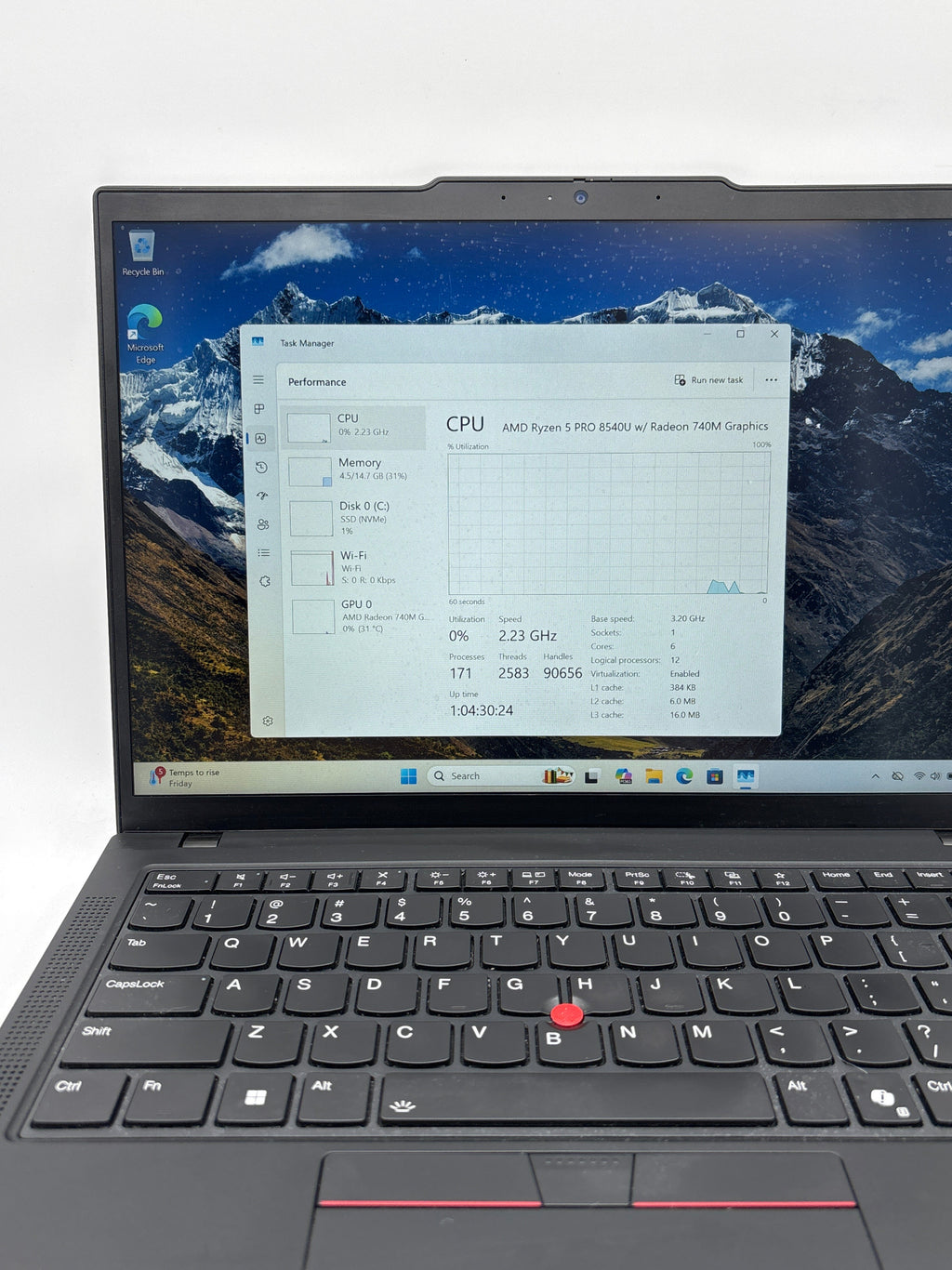 Lenovo ThinkPad T14 Gen 5 Ryzen 5 PRO 8540U 16GB RAM 512GB SSD Black - Used