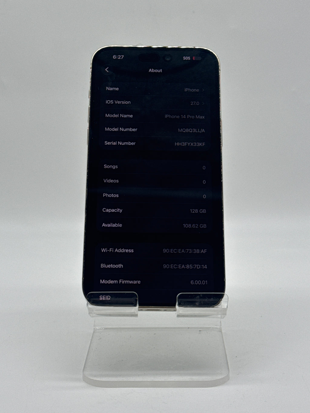 Apple iPhone 14 Pro Max 128GB Gold A2651 Unlocked - Used