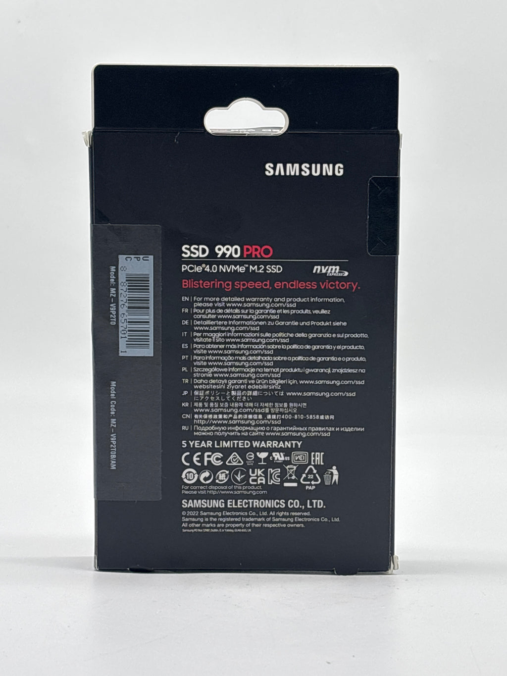 Samsung 990 PRO 2TB NVMe M.2 SSD PCIe 4.0 MZ-V9P2T0B/AM - New