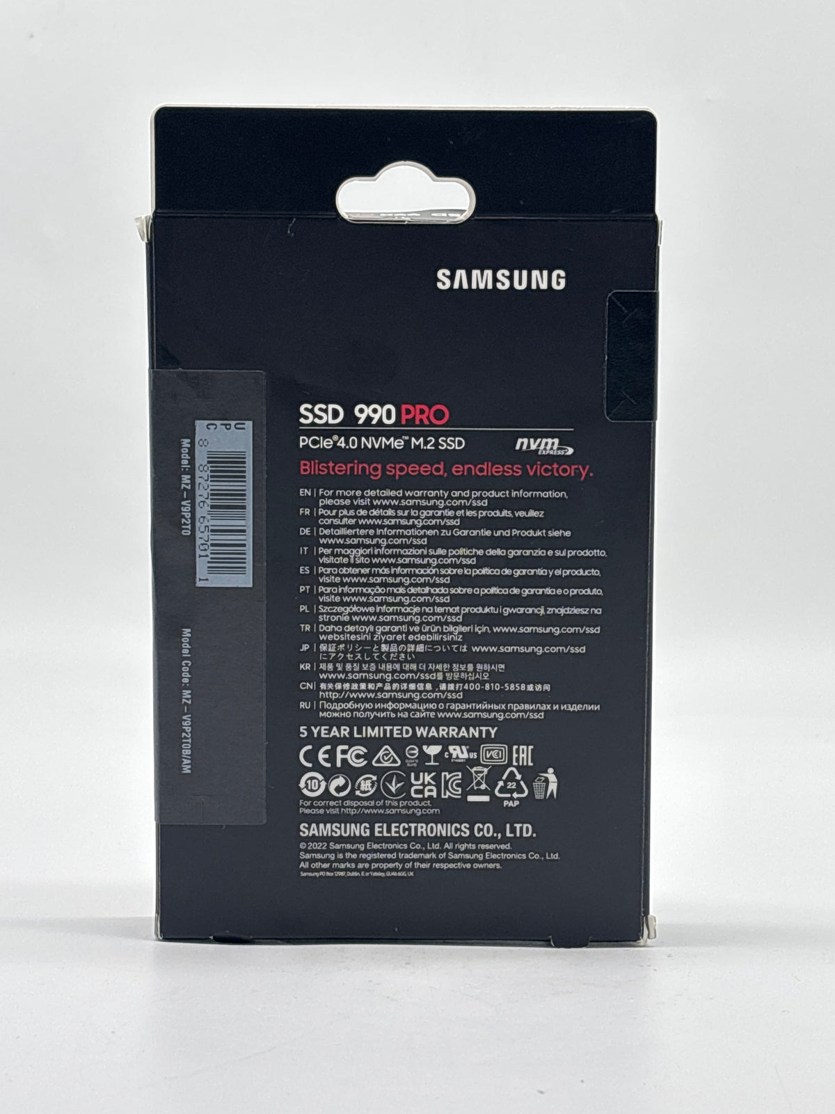 Samsung 990 PRO 2TB NVMe M.2 SSD PCIe 4.0 MZ-V9P2T0B/AM - New