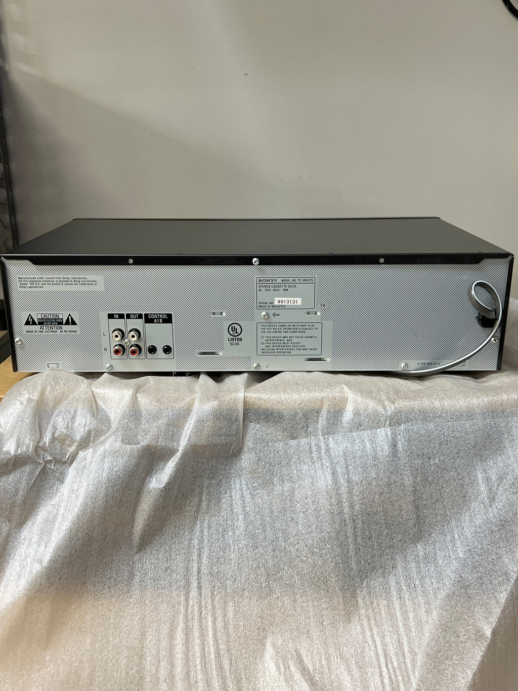 Sony TC-WE475 DVD Player Stereo Cassette Deck - New In Box