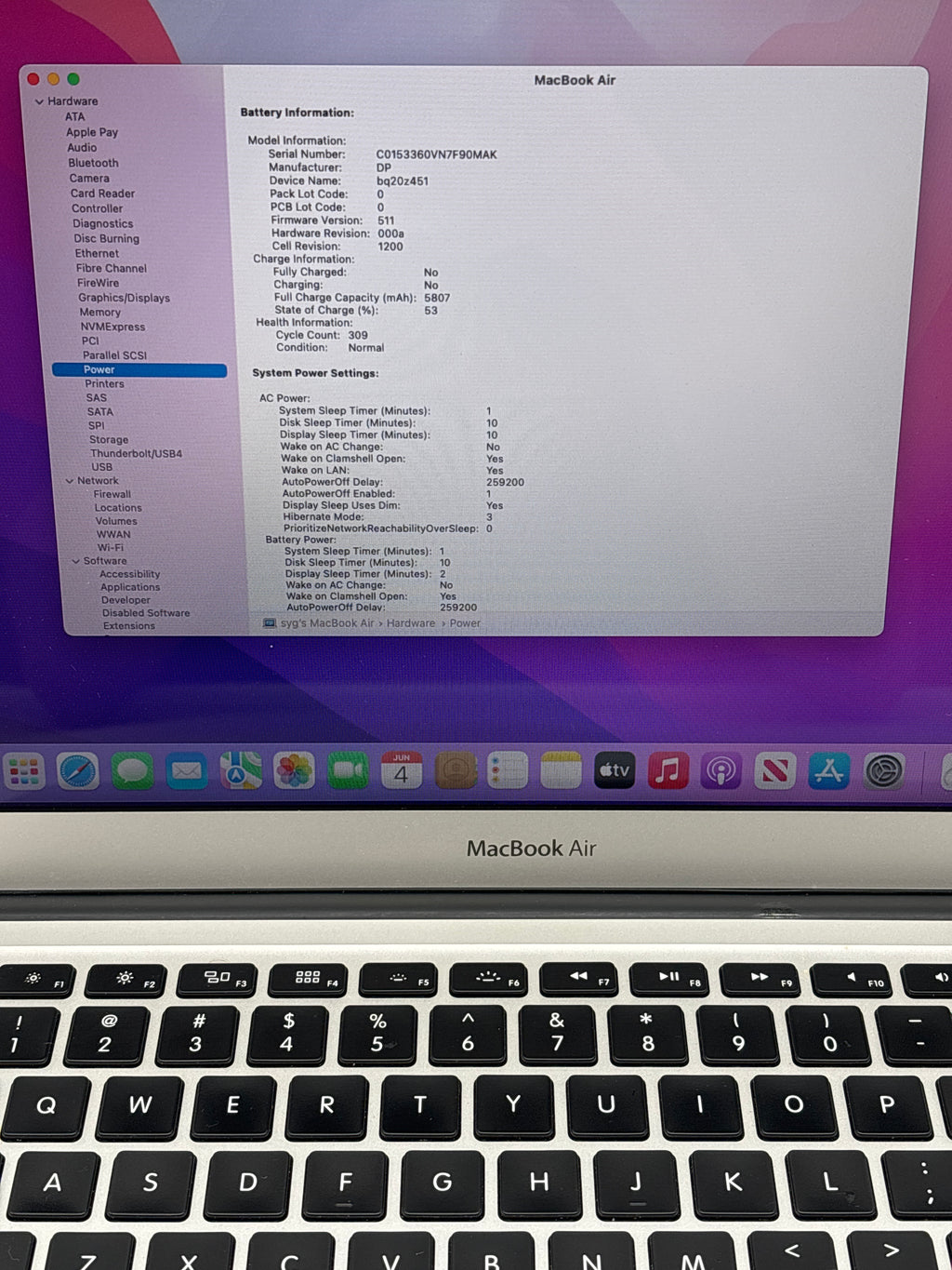 Apple MacBook Air 13" 2015 A1466 i5 1.6GHz 4GB RAM 256GB SSD