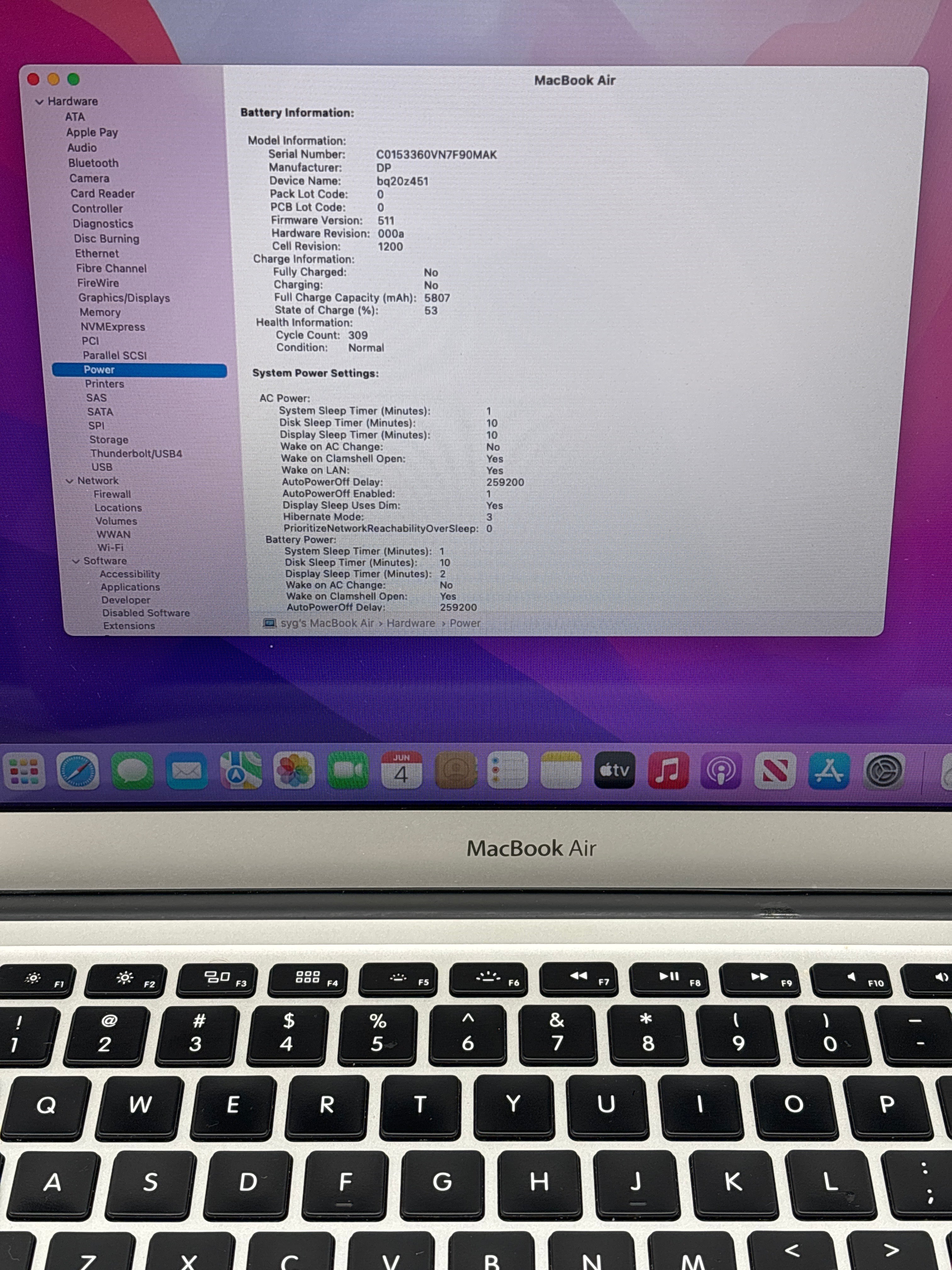 Apple MacBook Air 13" 2015 A1466 i5 1.6GHz 4GB RAM 256GB SSD
