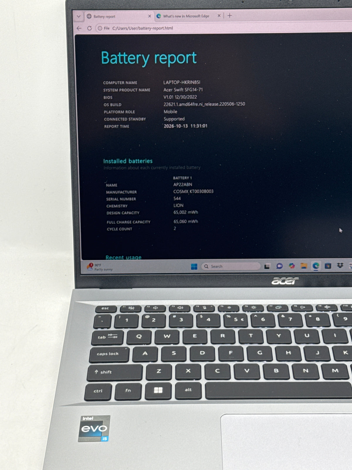 Acer Swift Go 14 SFG14-71-54AP Core i5 1335U 16GB RAM 512GB SSD - Used
