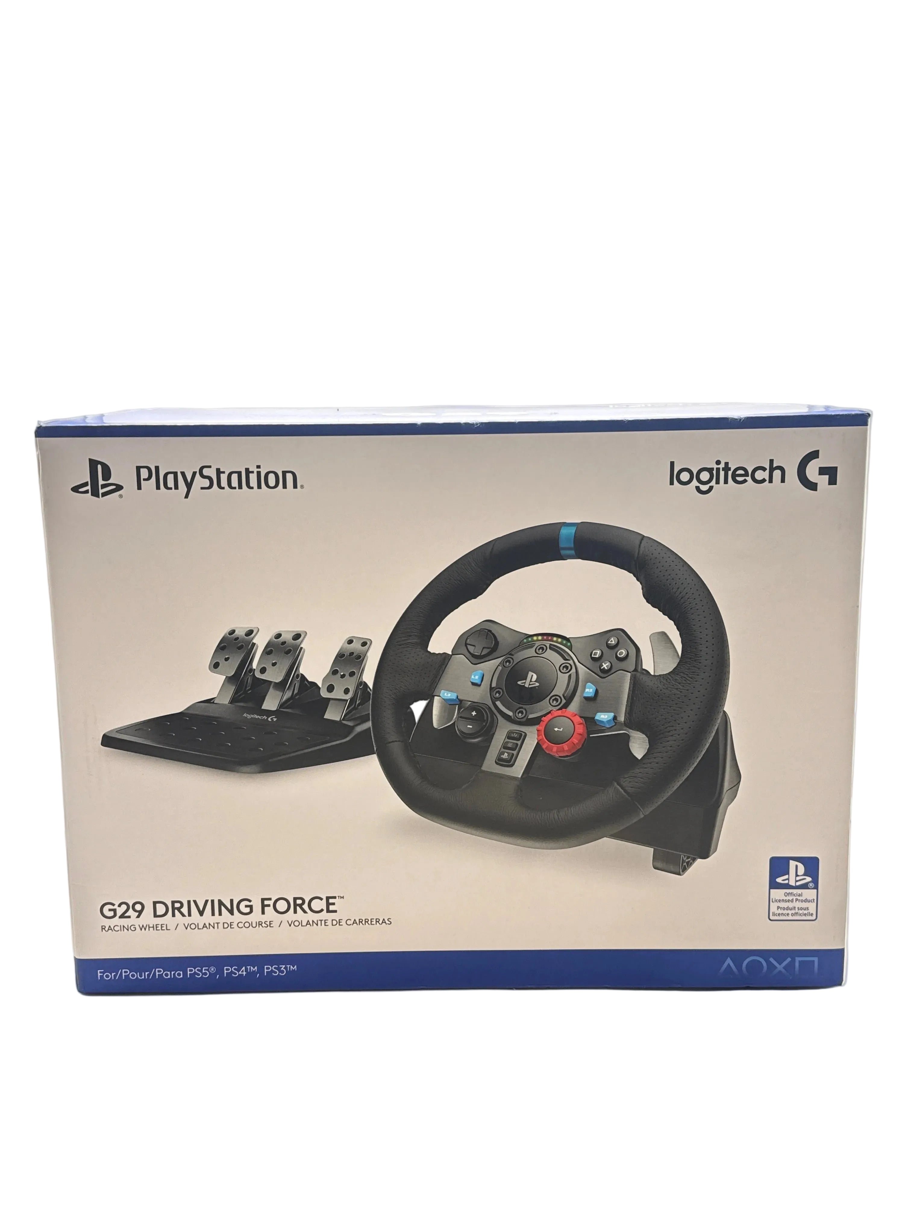 Logitech G29 Driving Force Racing Wheel with Pedals PS5 PS4 PC Black - New
