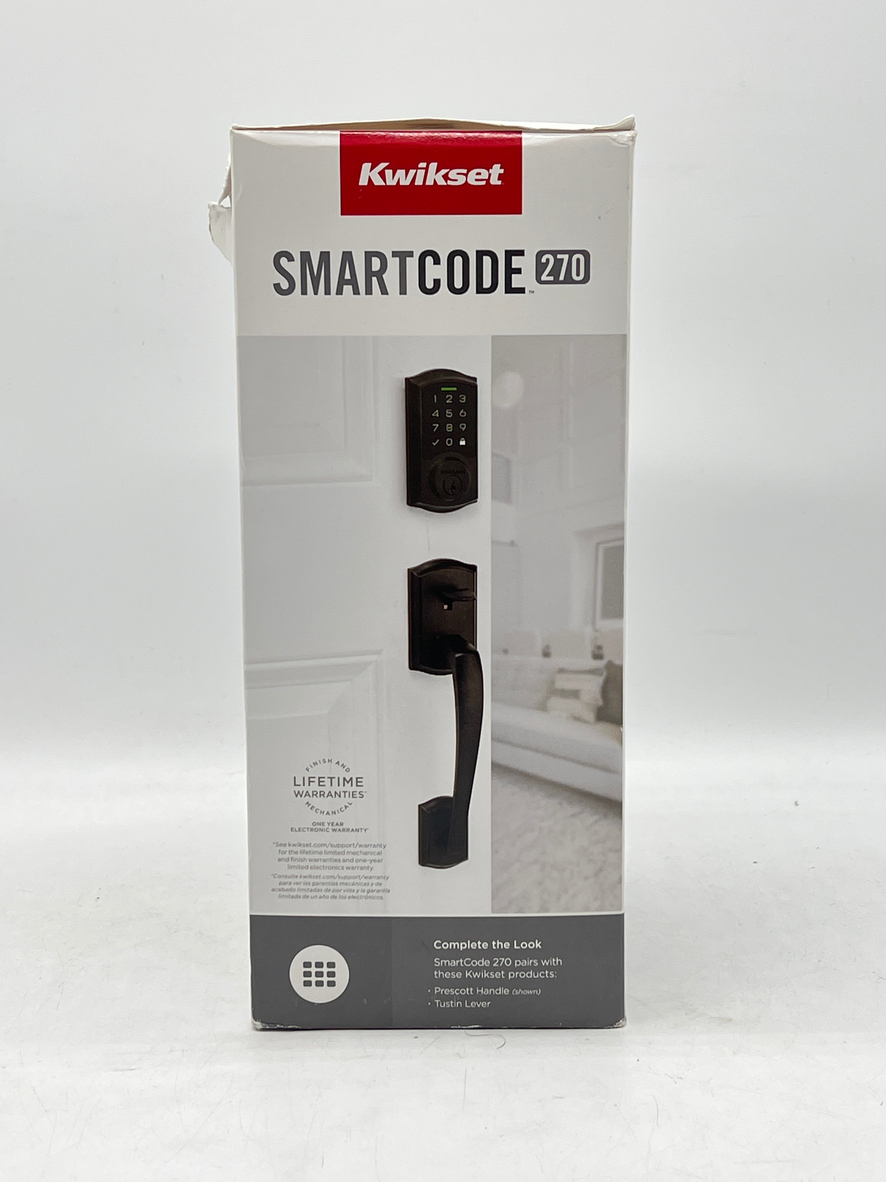 Kwikset SmartCode 270 Deadbolt Black Electronic Keyless Front Door Accessory