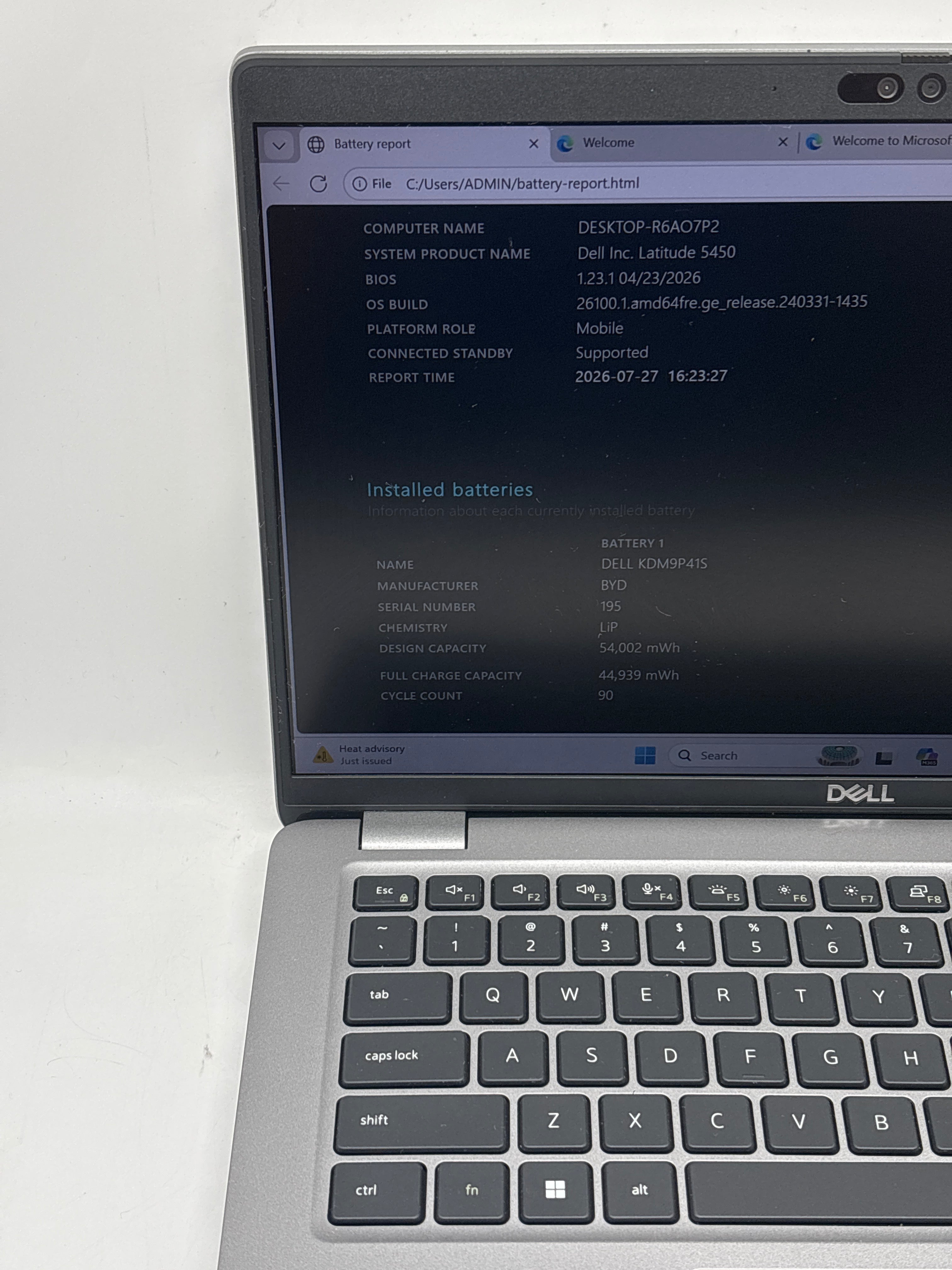 Dell Latitude 5450 14" Core Ultra 5 135U 16GB RAM 256GB SSD Gray - Used