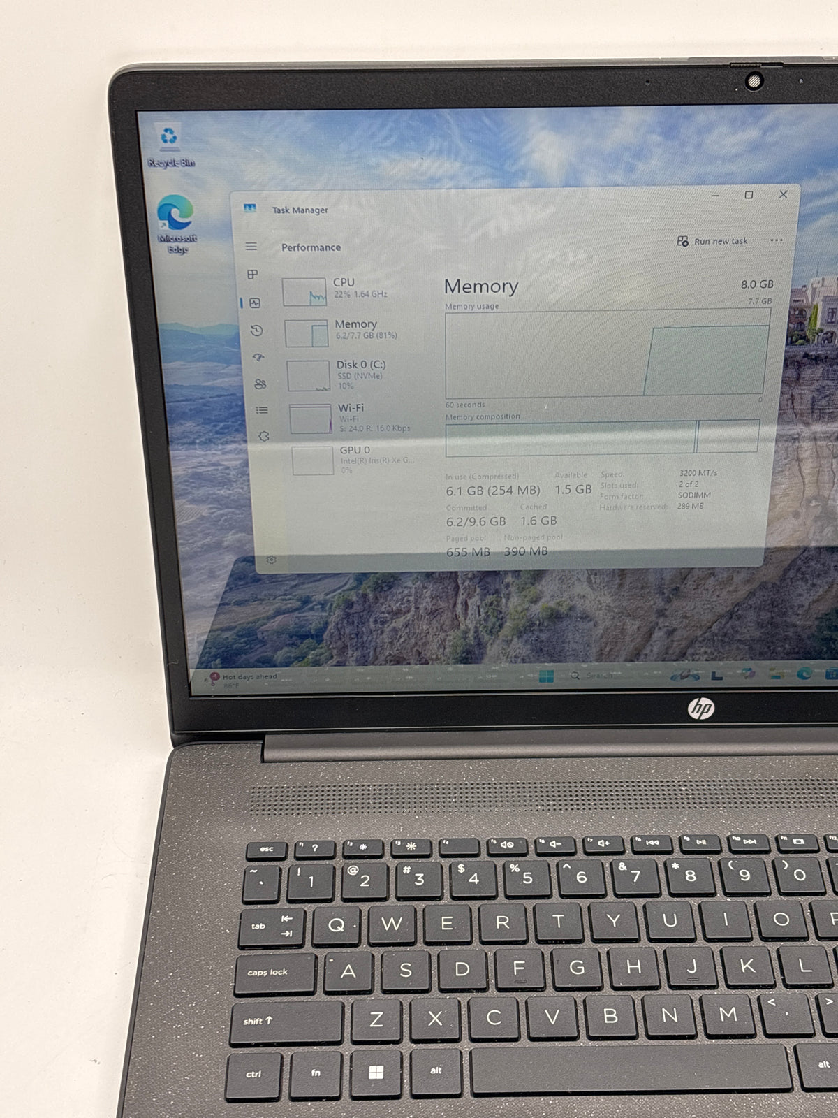 HP 17t-cn300 17" i7-1355U 8GB RAM 256GB SSD Black - Used