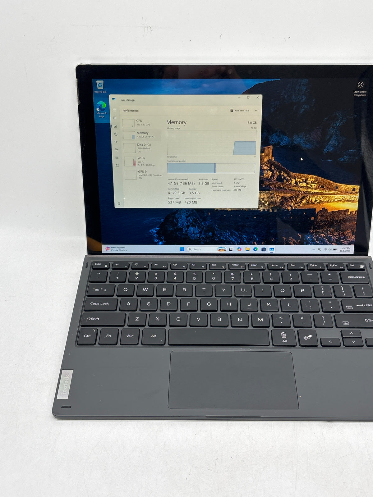 Microsoft Surface Pro 7 Model 1866 Core i5 1035G4 8GB RAM 128GB SSD - For Parts