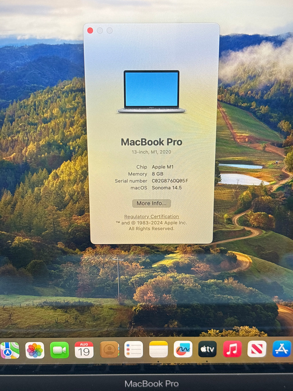 Apple MacBook Pro A2338 13" M1 8GB RAM 512GB SSD Space Gray - Bad Display