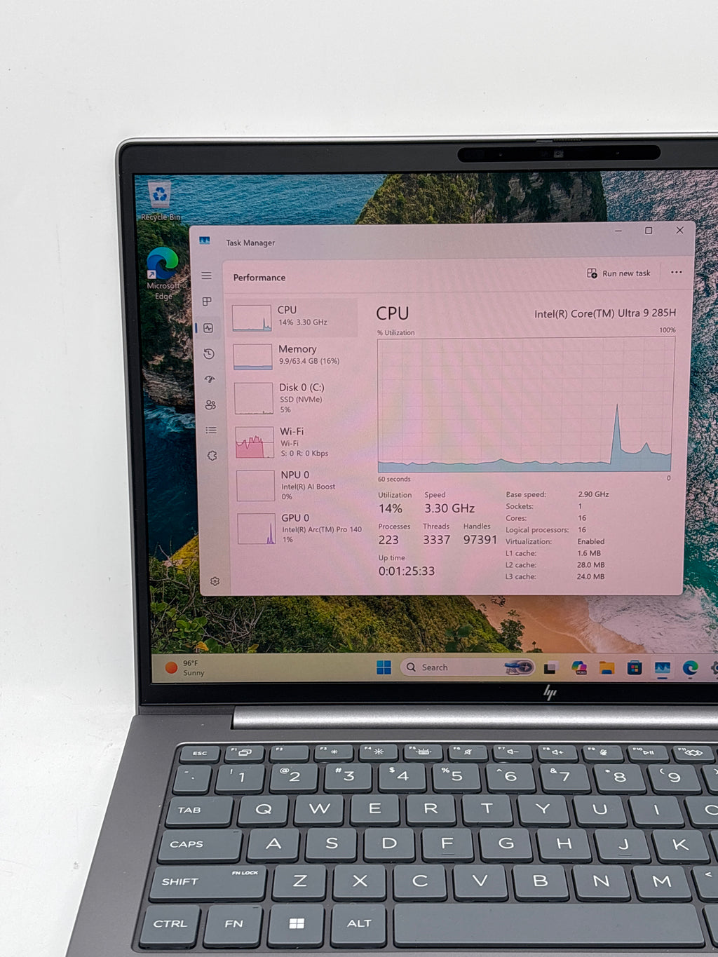 HP ZBook 8 G1i 14" Ultra 9 285H 64GB RAM 1TB SSD Gray - Used