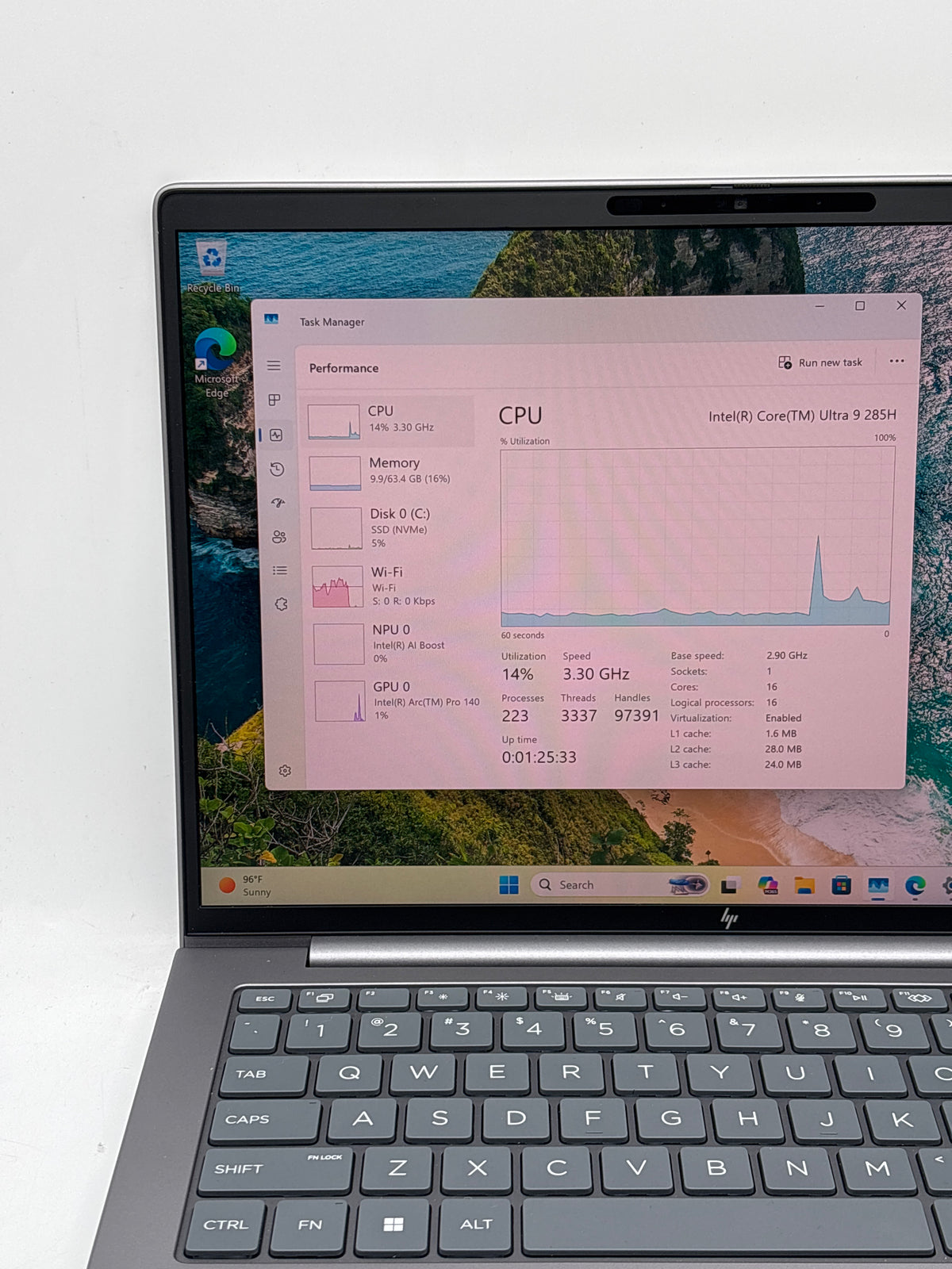 HP ZBook 8 G1i 14" Ultra 9 285H 64GB RAM 1TB SSD Gray - Used