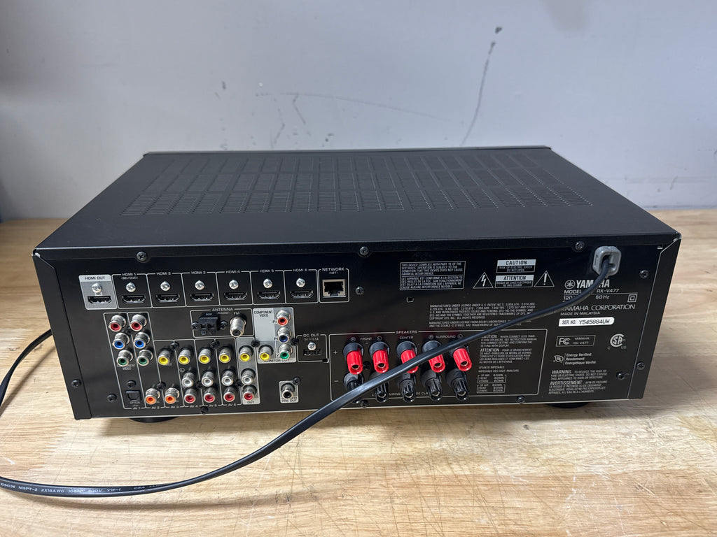 Yamaha RX-V477 5.1 Channel AV Receiver 80W per Channel 6x HDMI AirPlay - Used