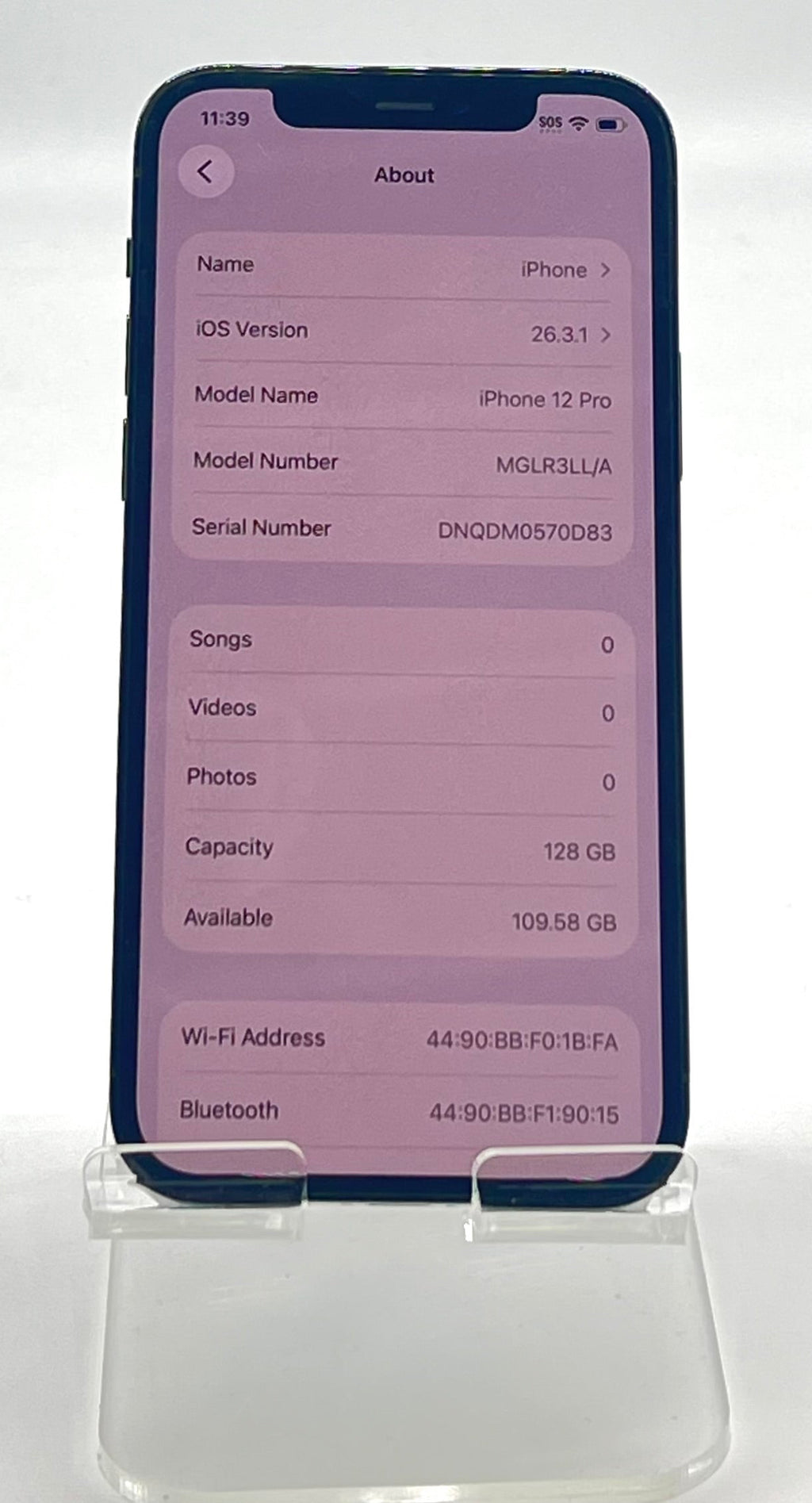 Apple iPhone 12 Pro 128GB Blue Unlocked - For Parts(Shattered Rear Glass)