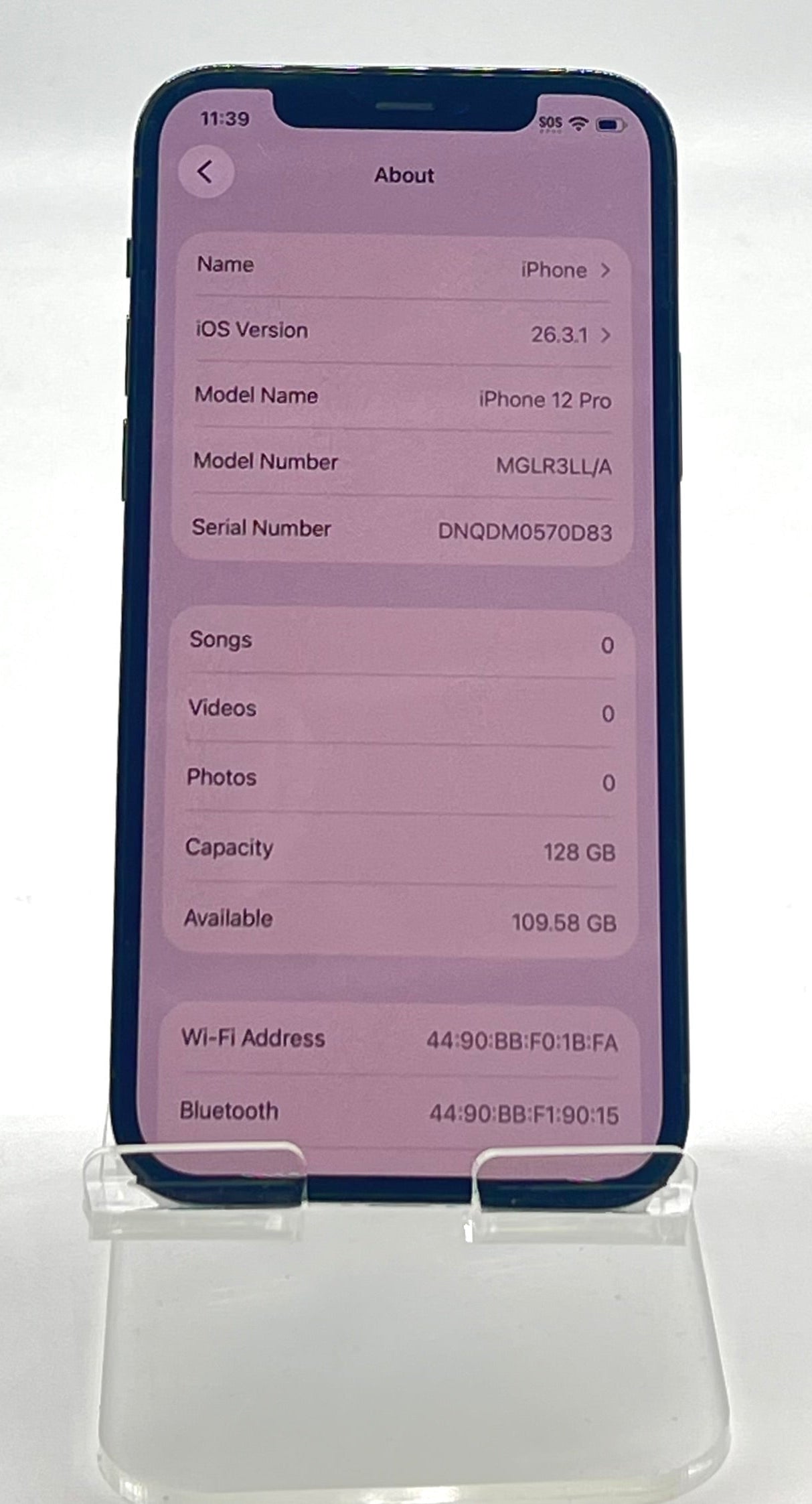 Apple iPhone 12 Pro 128GB Blue Unlocked - For Parts(Shattered Rear Glass)