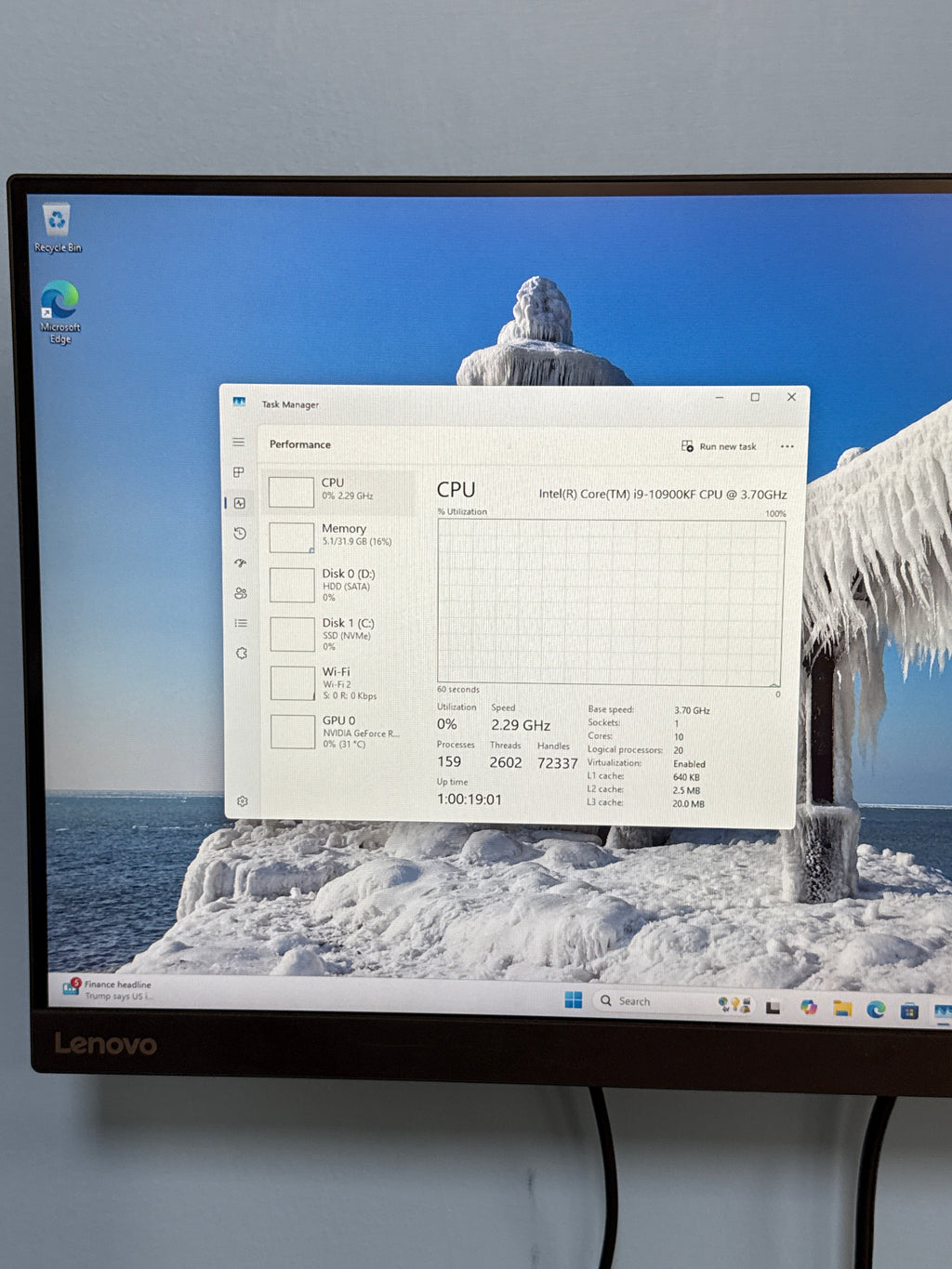 Custom PC i9-10900KF 32GB RAM 4TB HDD + 1TB SSD RTX 3060 Ti