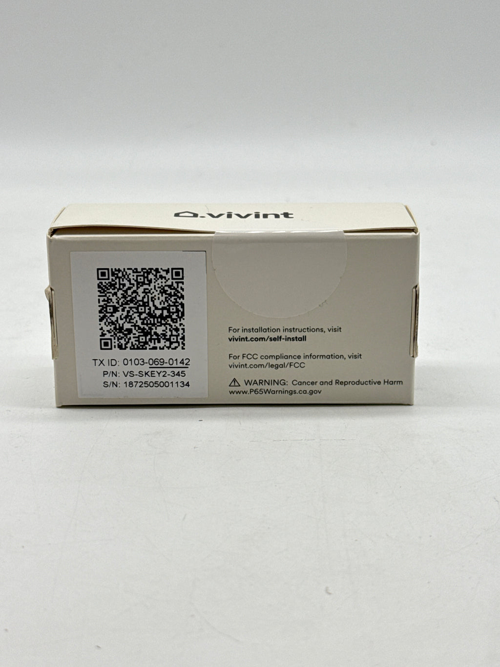 Vivint Key Fob VS-SKEY2-345 White - New In Box