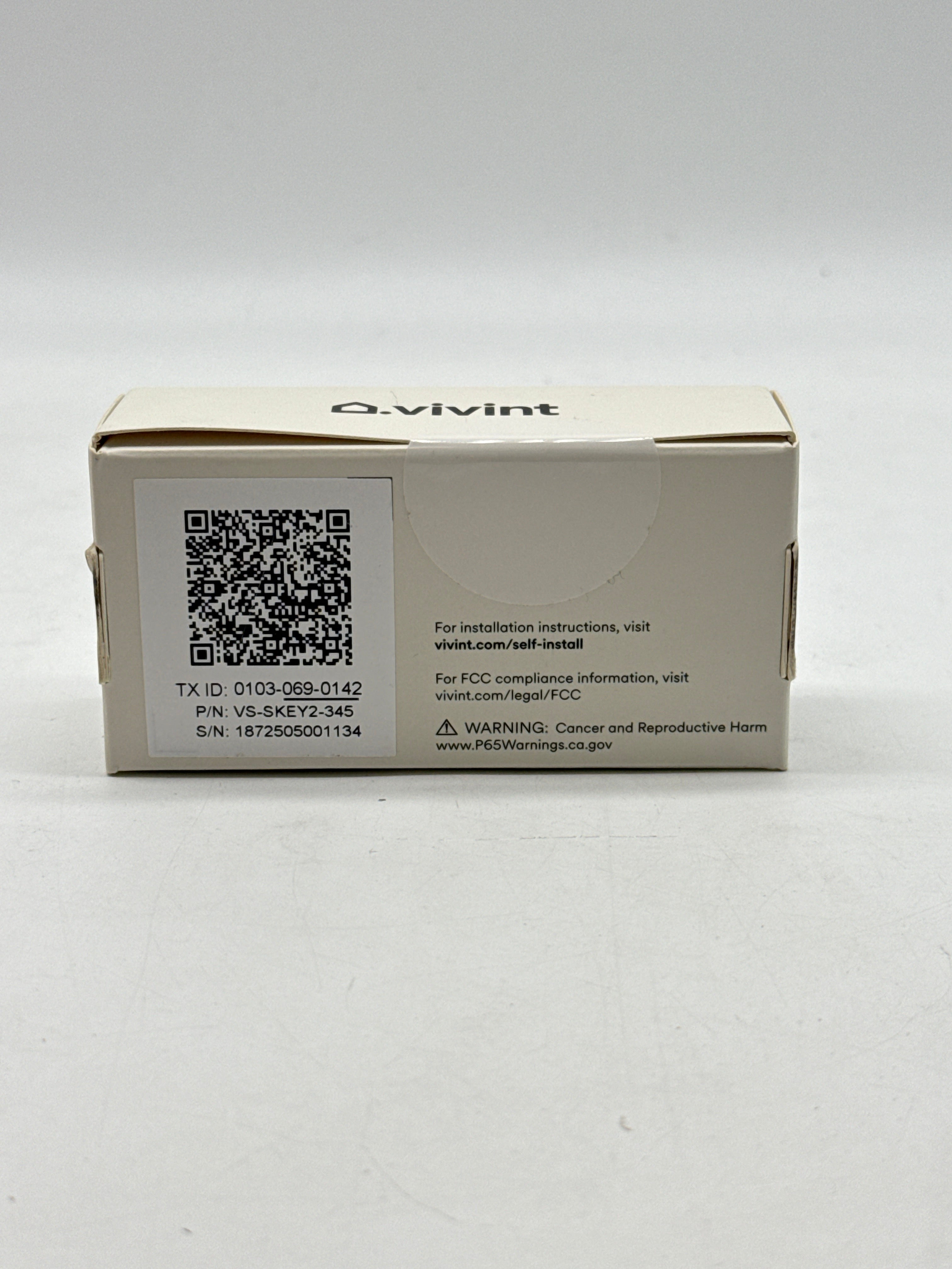Vivint Key Fob VS-SKEY2-345 White - New In Box