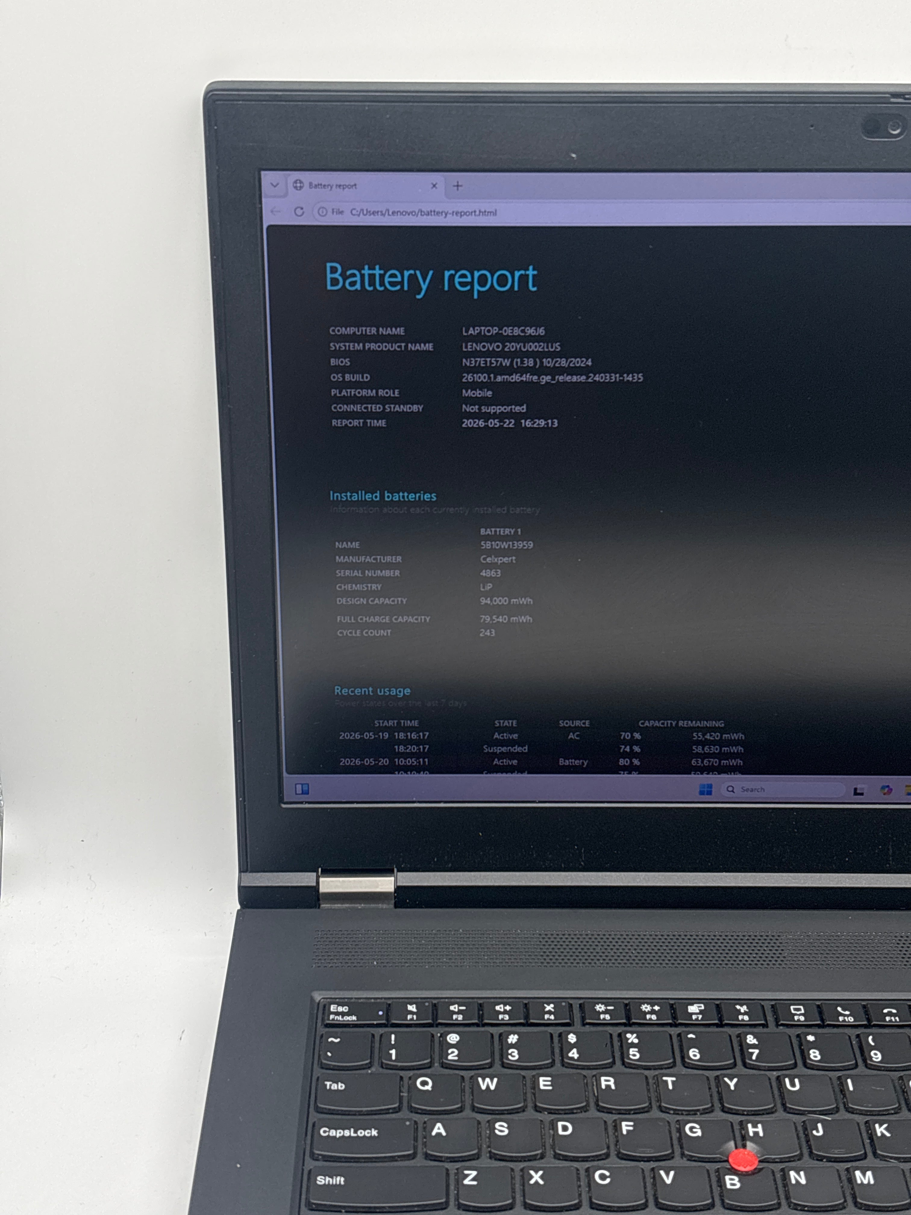 Lenovo ThinkPad P17 Gen 2 i7-11800H 16GB RAM 512GB SSD RTX A2000