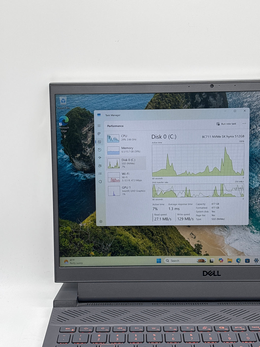Dell G15 5551 15" Core i7-11800H 16GB RAM 512GB SSD RTX 3050 - Used