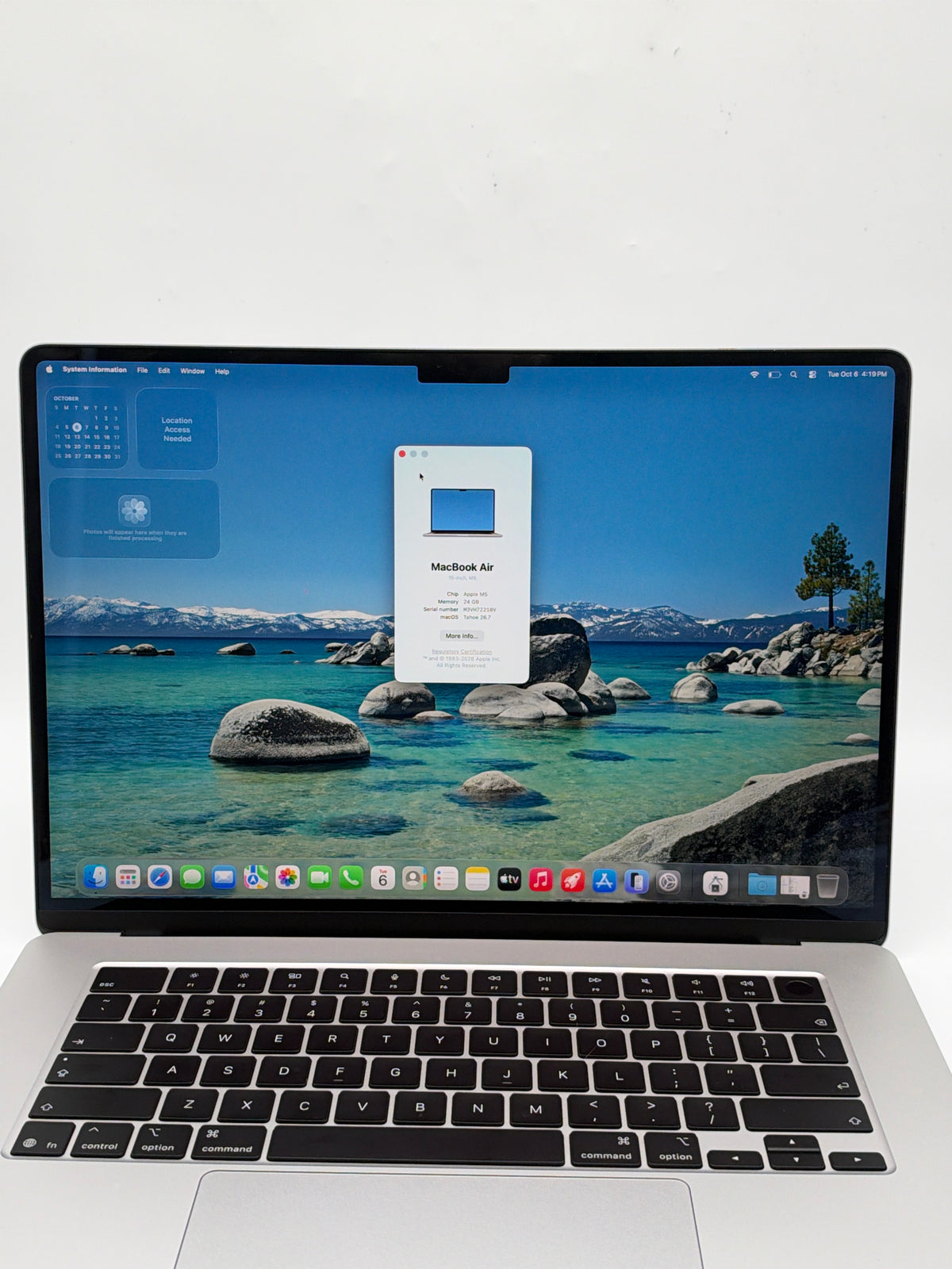 Apple MacBook Air 15in A3448 M5 24GB RAM 1TB SSD Silver - Used