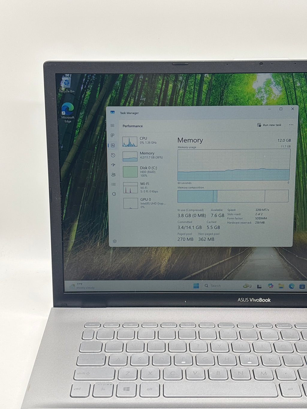 Asus Vivobook X712J i5-1035G1 12GB RAM 1TB HDD
