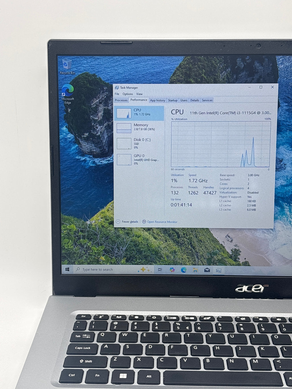 Acer Aspire 3 N20C6 i3-1115G4 8GB RAM 256GB SSD - Used