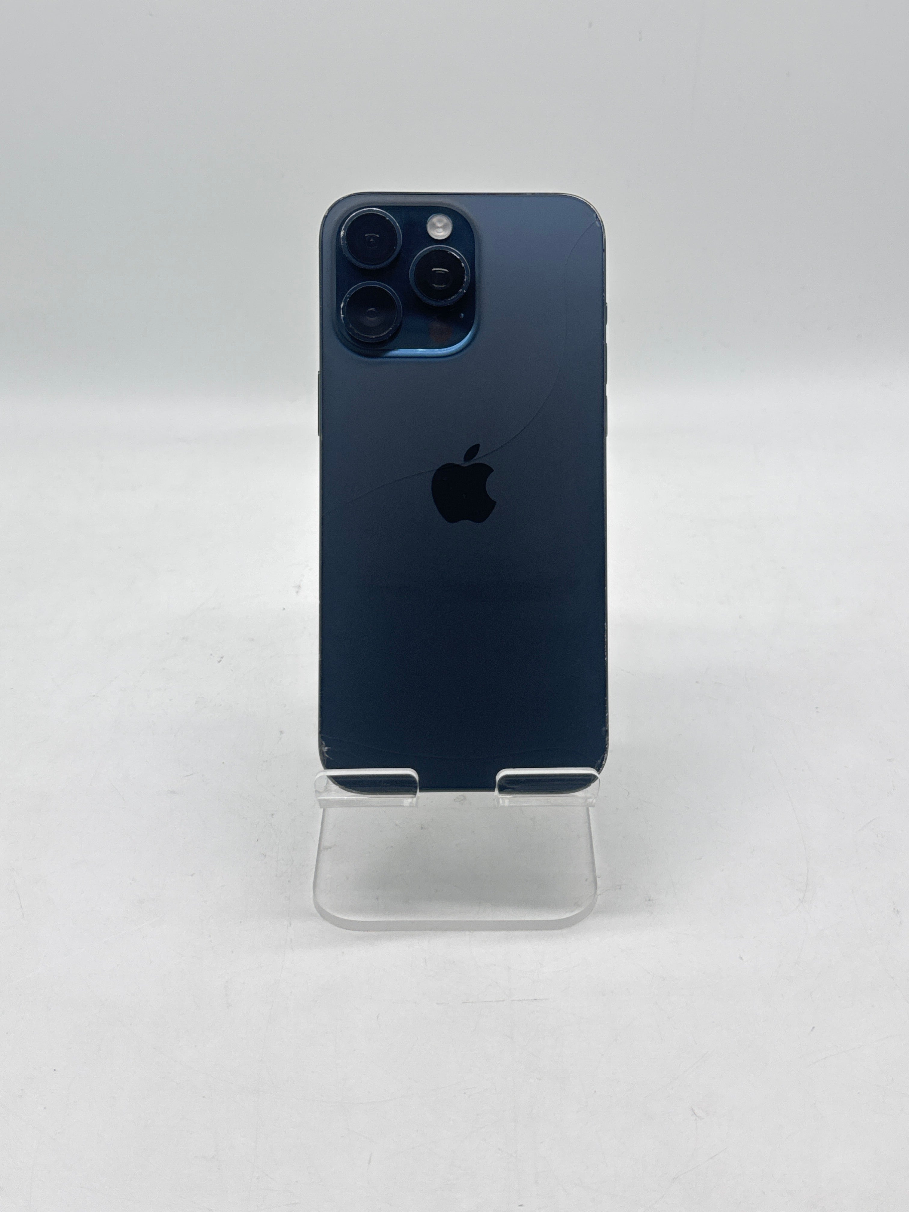 Apple iPhone 15 Pro Max 256GB Blue Titanium Unlocked - Cracked Back/Screen