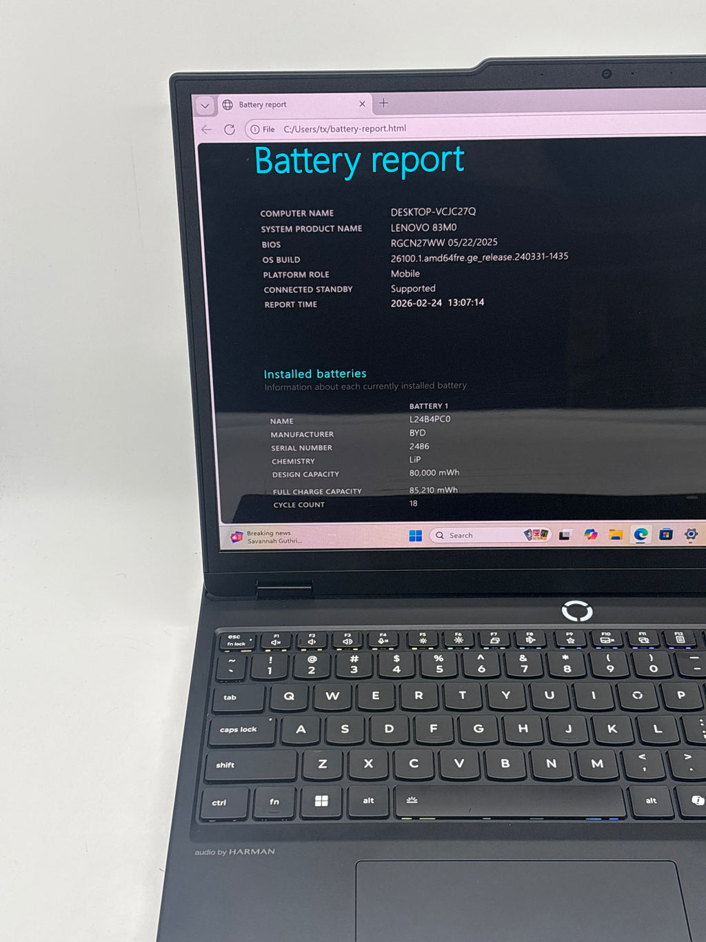 Lenovo Legion 5 15AHP10 Ryzen 7 32GB RAM 1TB SSD RTX 5060  - Warranty