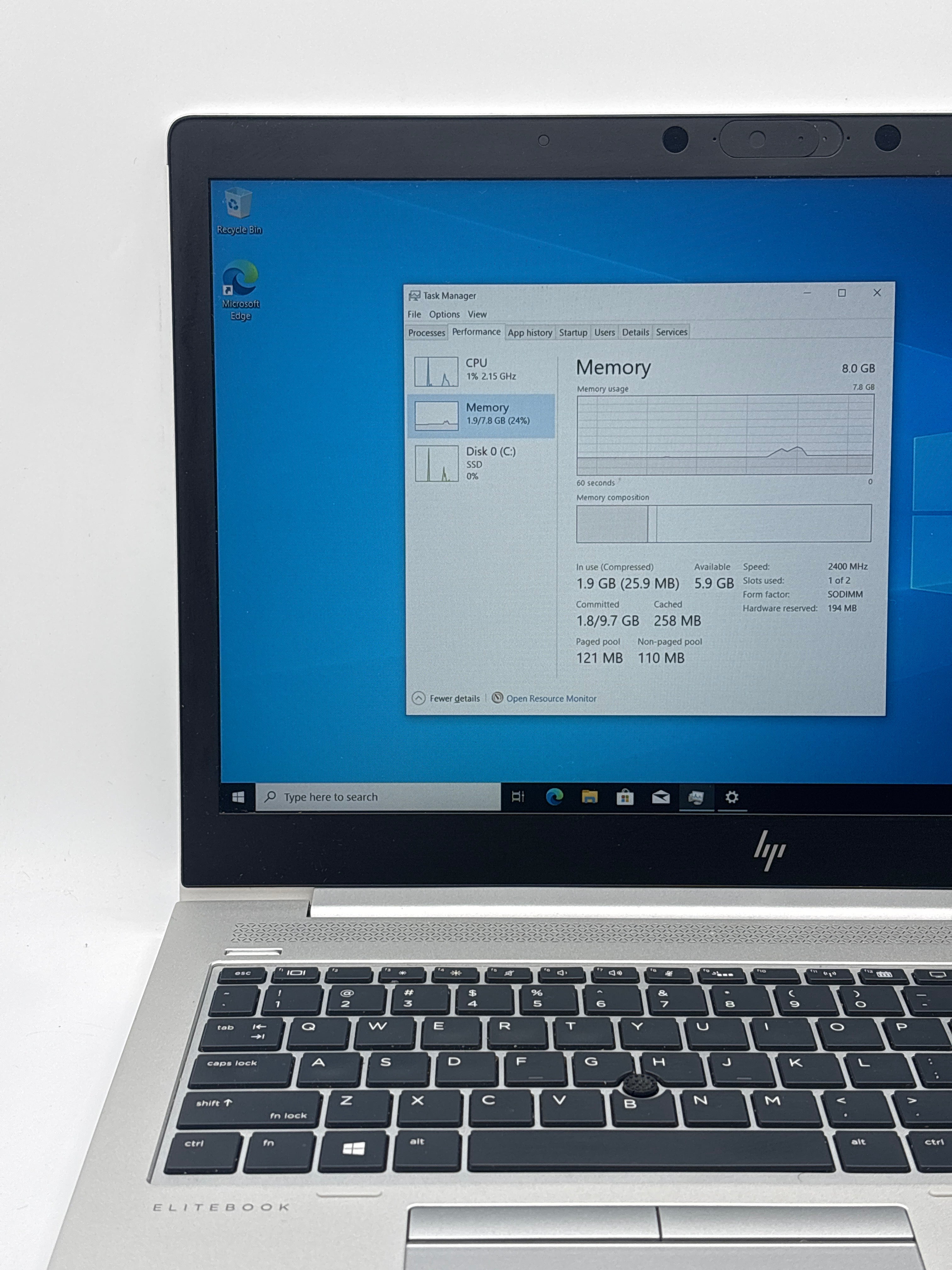 HP EliteBook 850 G6 i7-8565U 8GB RAM 256GB SSD - For Parts (Read DESC)