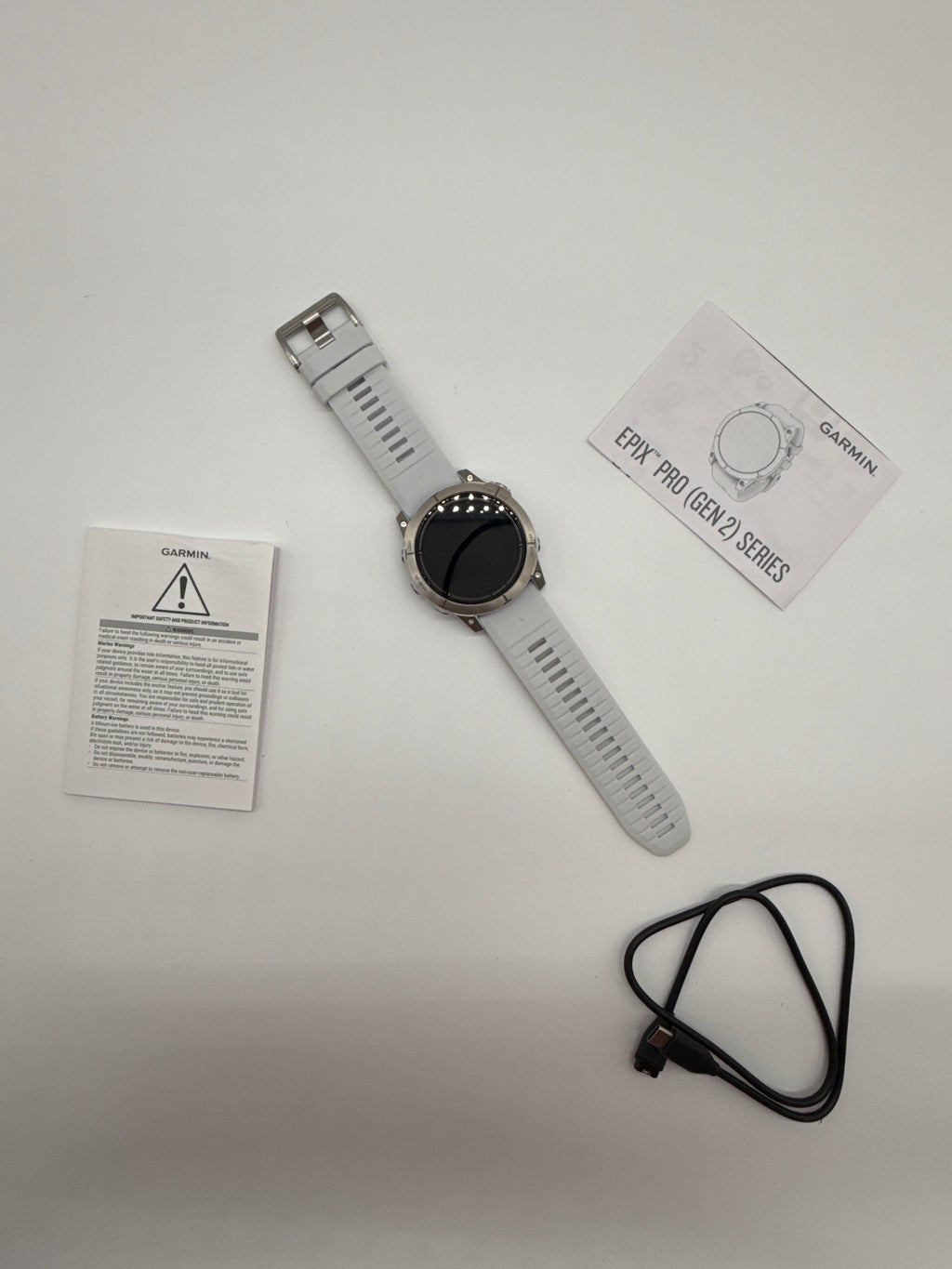 Garmin Epix Pro (Gen 2) Sapphire Edition GPS Watch - Titanium/Whitestone, 51mm