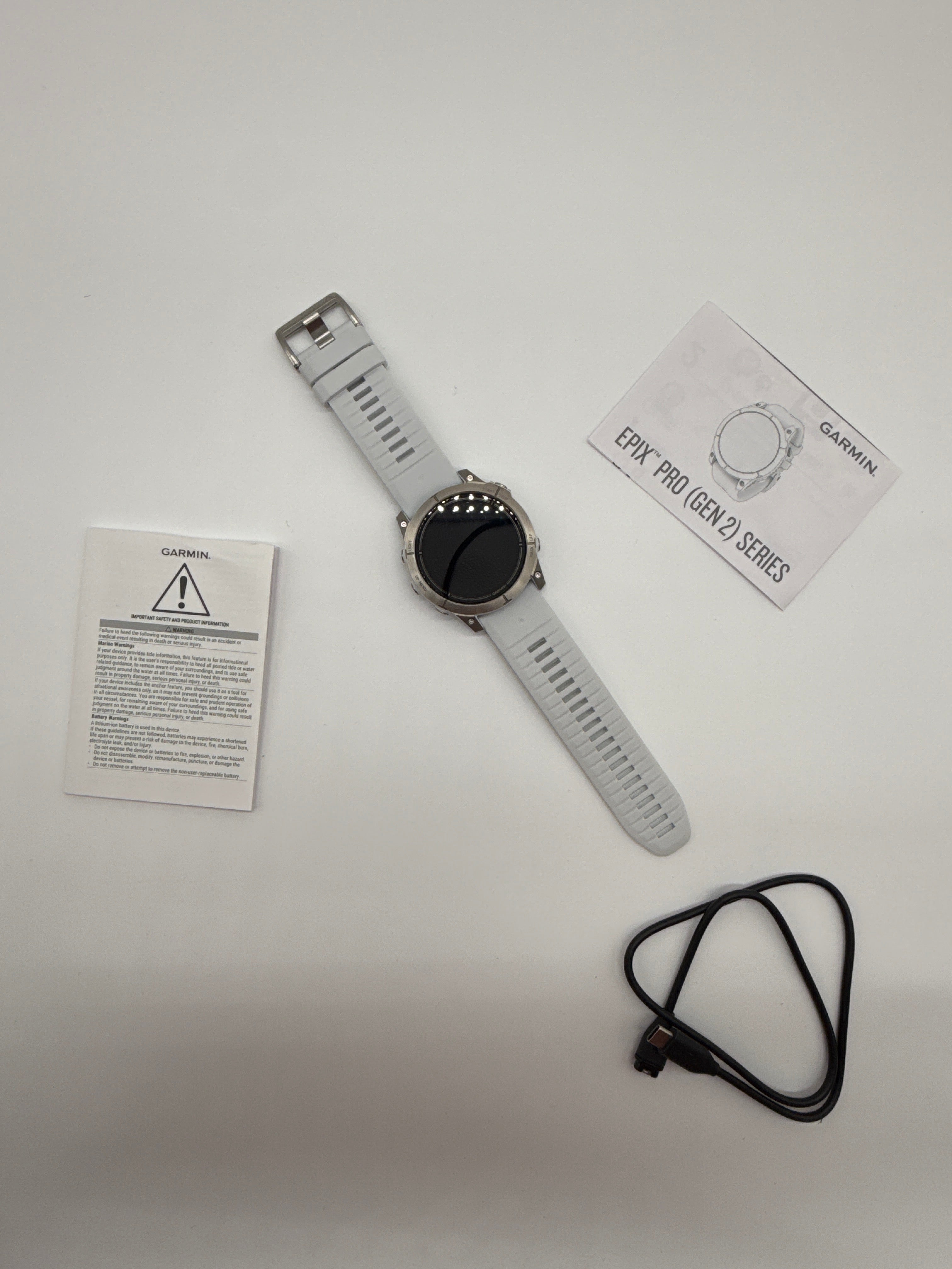 Garmin Epix Pro (Gen 2) Sapphire Edition GPS Watch - Titanium/Whitestone, 51mm