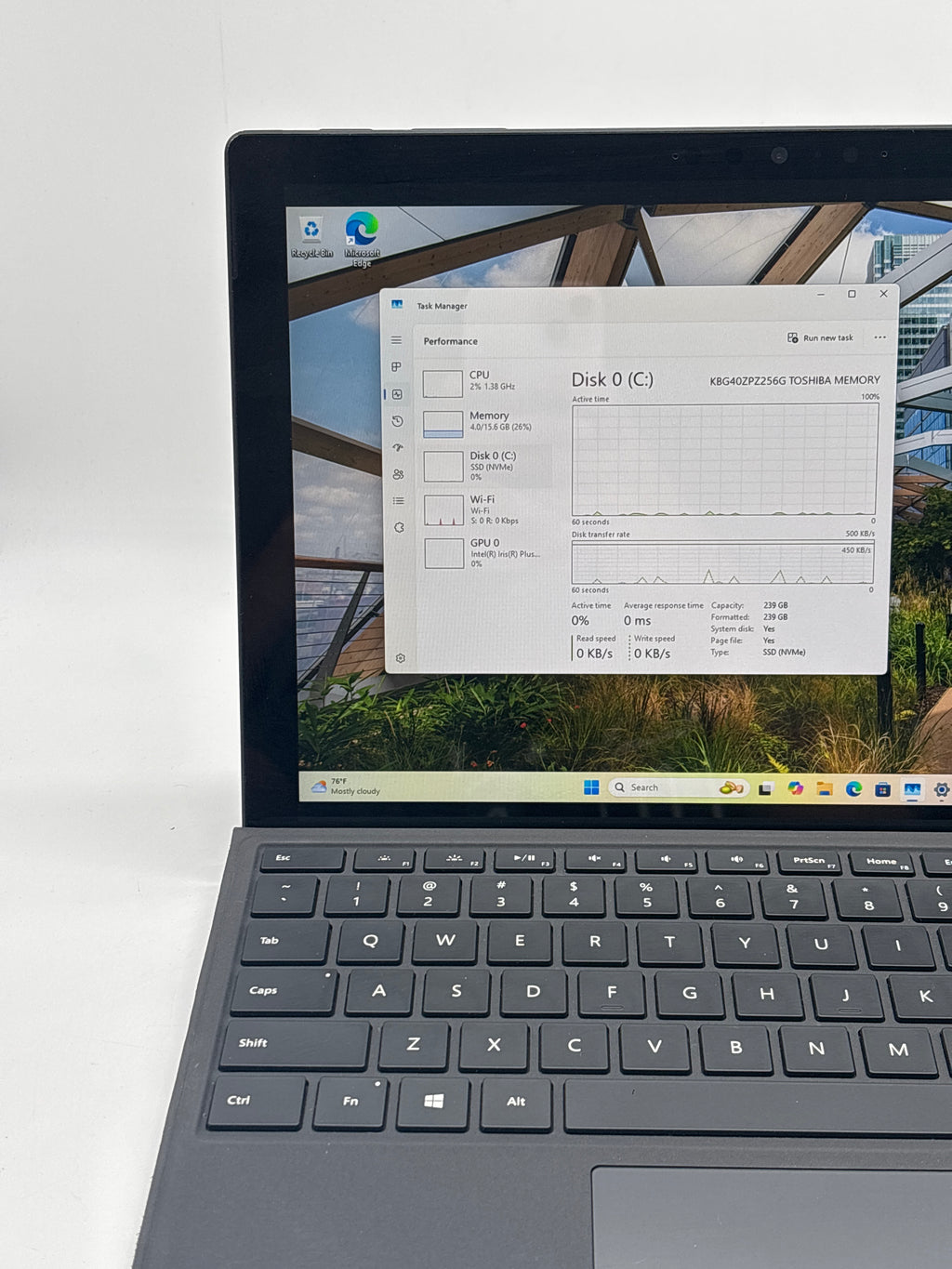 Microsoft Surface Pro 7 1866 i7-1065G7 16GB RAM 256GB SSD