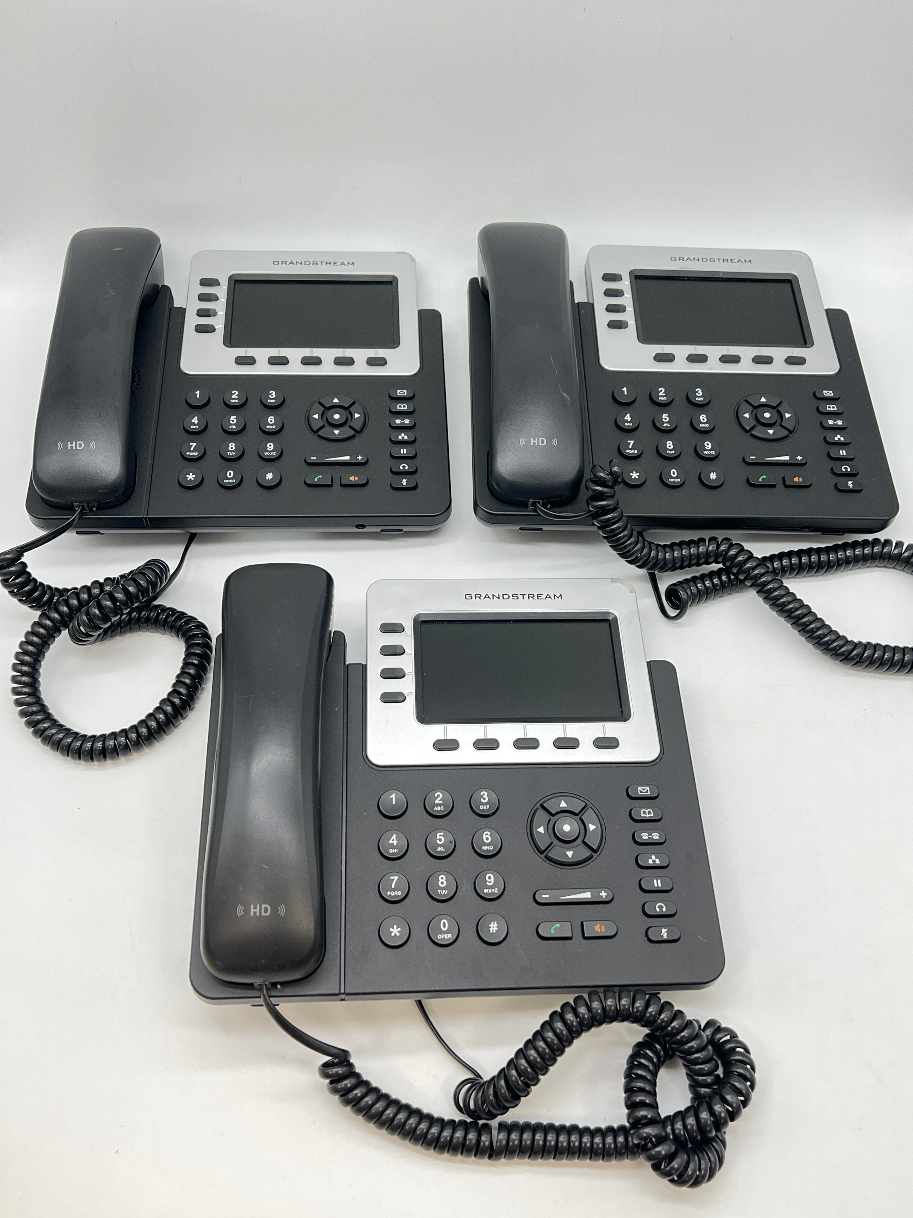Lot Of 3 Grandstream GXP2140 IP Phone 4 Lines Color Display - Used