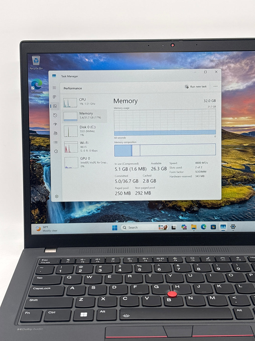 Lenovo ThinkPad T14 Gen 4 i5-1345U 32GB RAM 256GB SSD - Remotely Managed