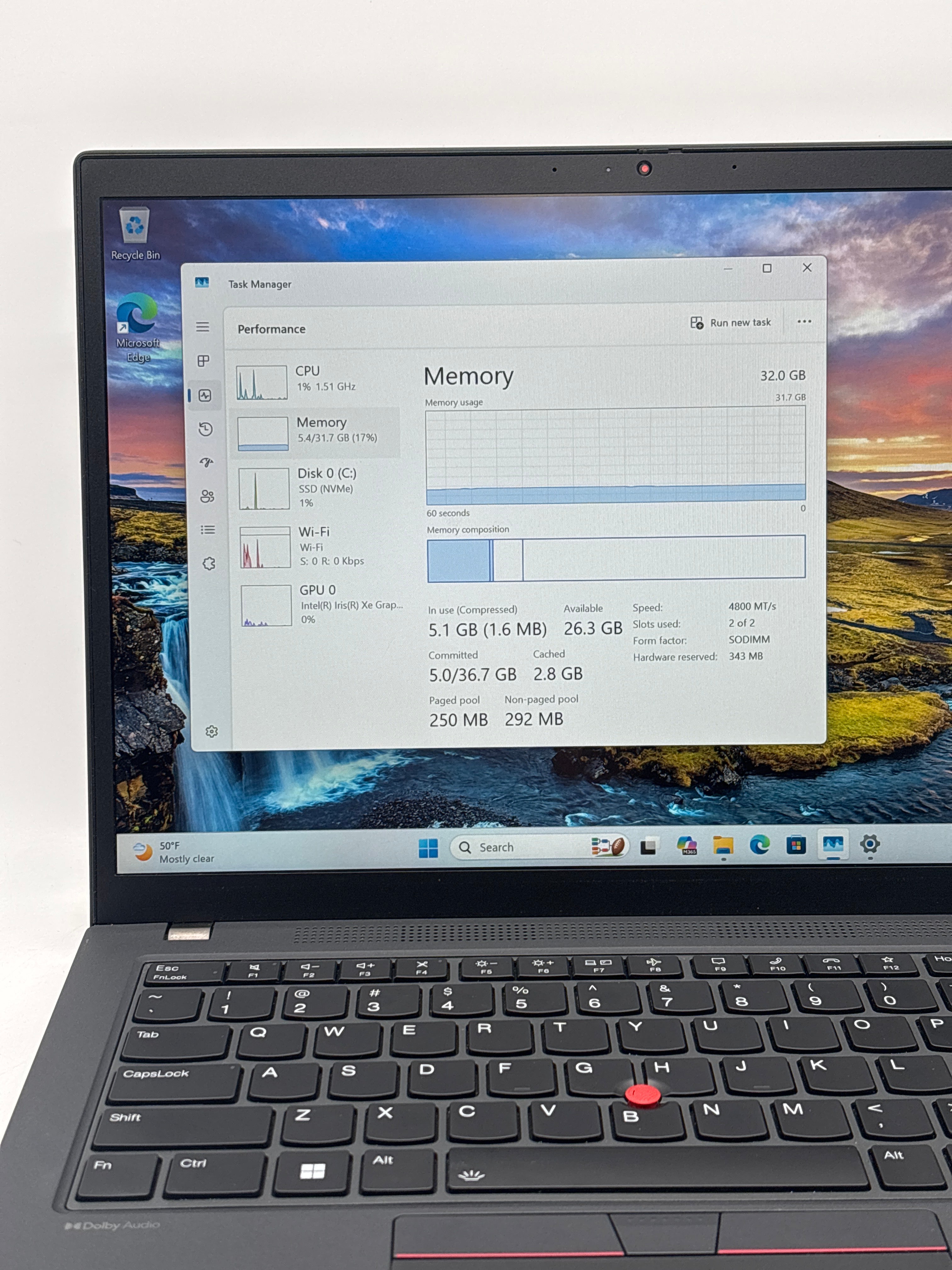 Lenovo ThinkPad T14 Gen 4 i5-1345U 32GB RAM 256GB SSD - Remotely Managed