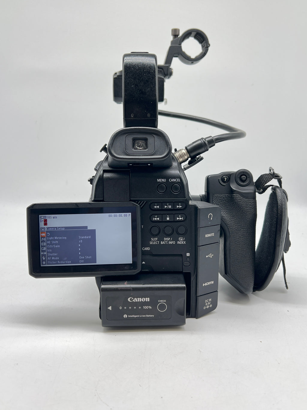 Canon EOS C100 Cinema Camcorder Camera  w/ top and side handle - Used