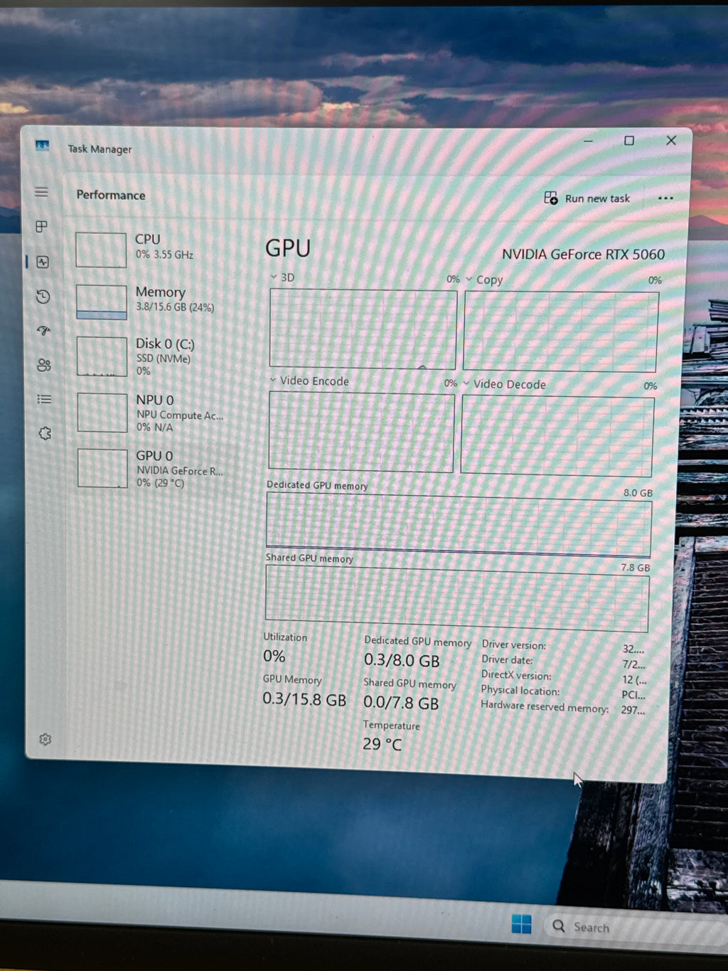 Custom Gaming PC Ryzen 7 8700F 16GB RAM 1TB SSD RTX 5060 8GB Win 11 - Used