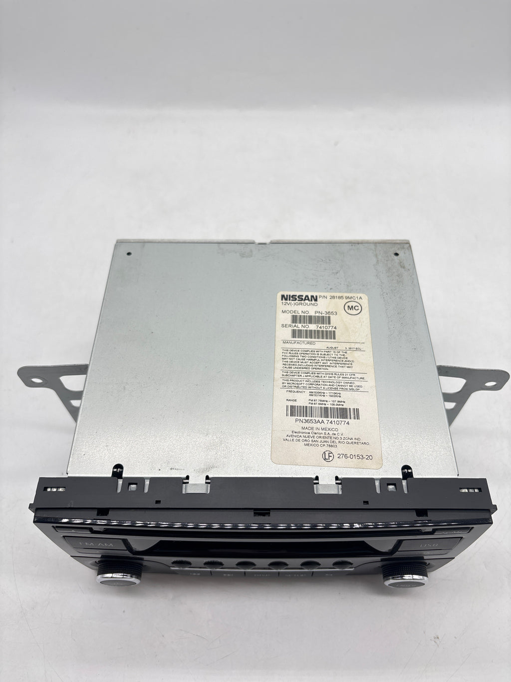 NISSAN OEM Radio CD Player 28185-9MC1A PN-3653 Sentra Versa 2014-2019