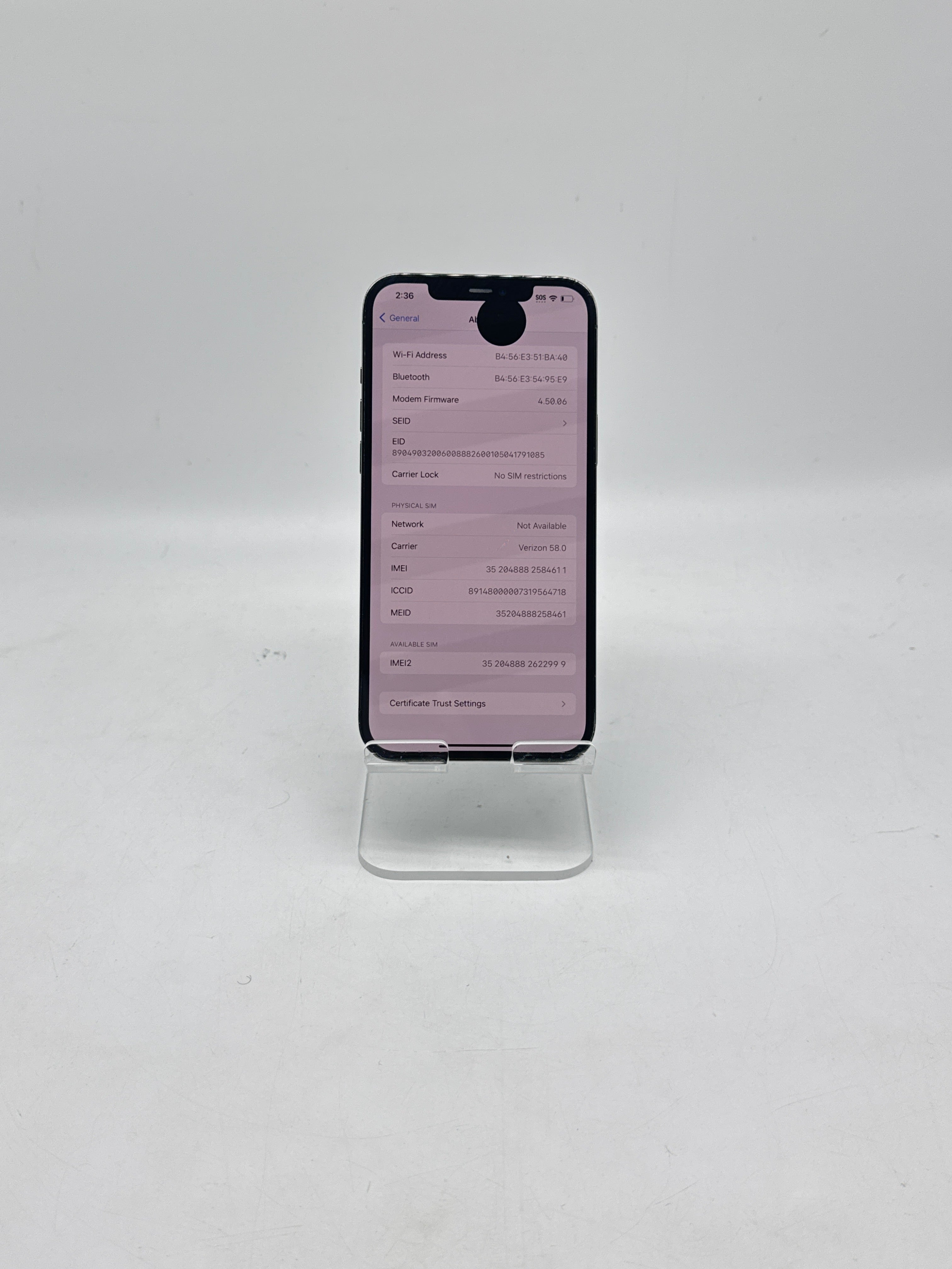 Apple iPhone 12 Pro Max 256GB Factory Unlocked - Cracked Back Bad LCD