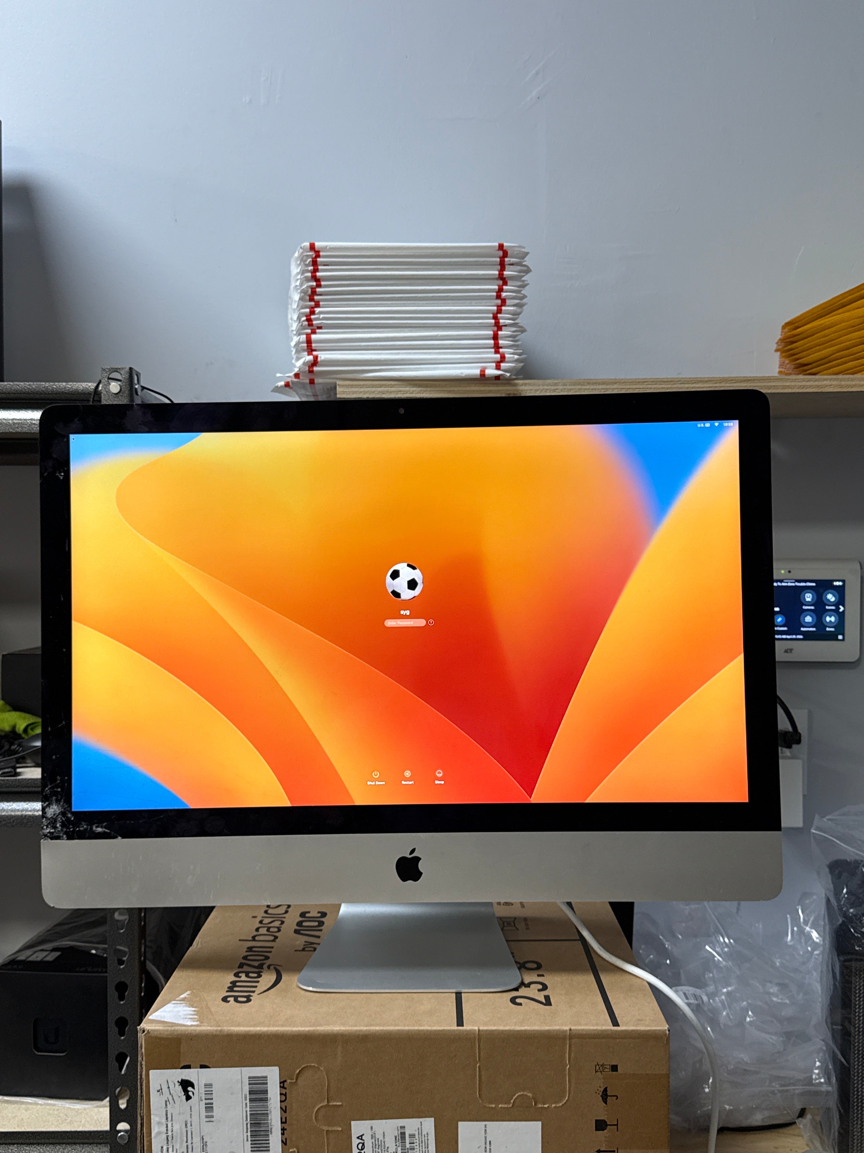 Apple iMac 27" 5K A1419  i5 32GB RAM 512GB SSD - For Parts (Broken Screen)